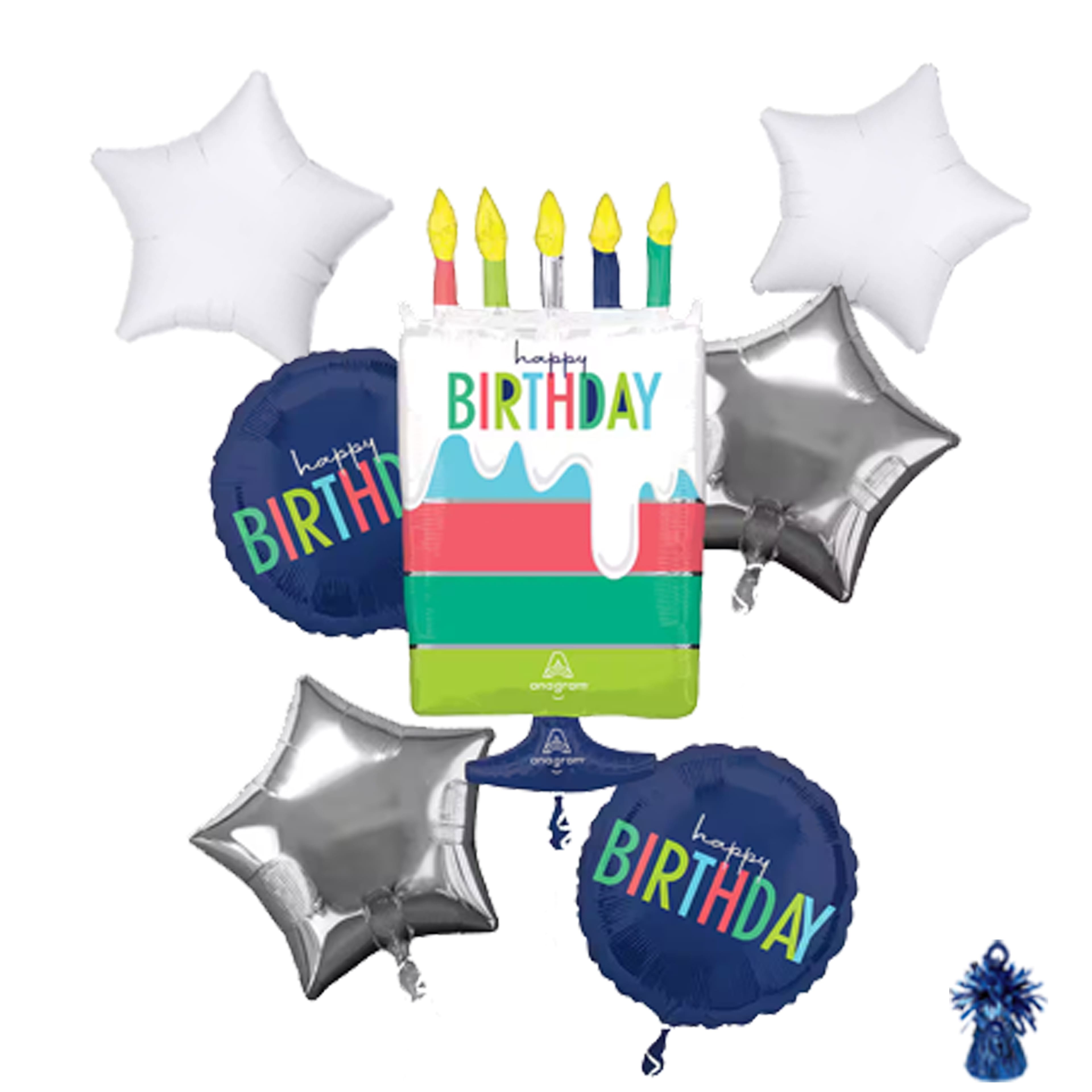 Modern Birthday Foil Balloon Bundle