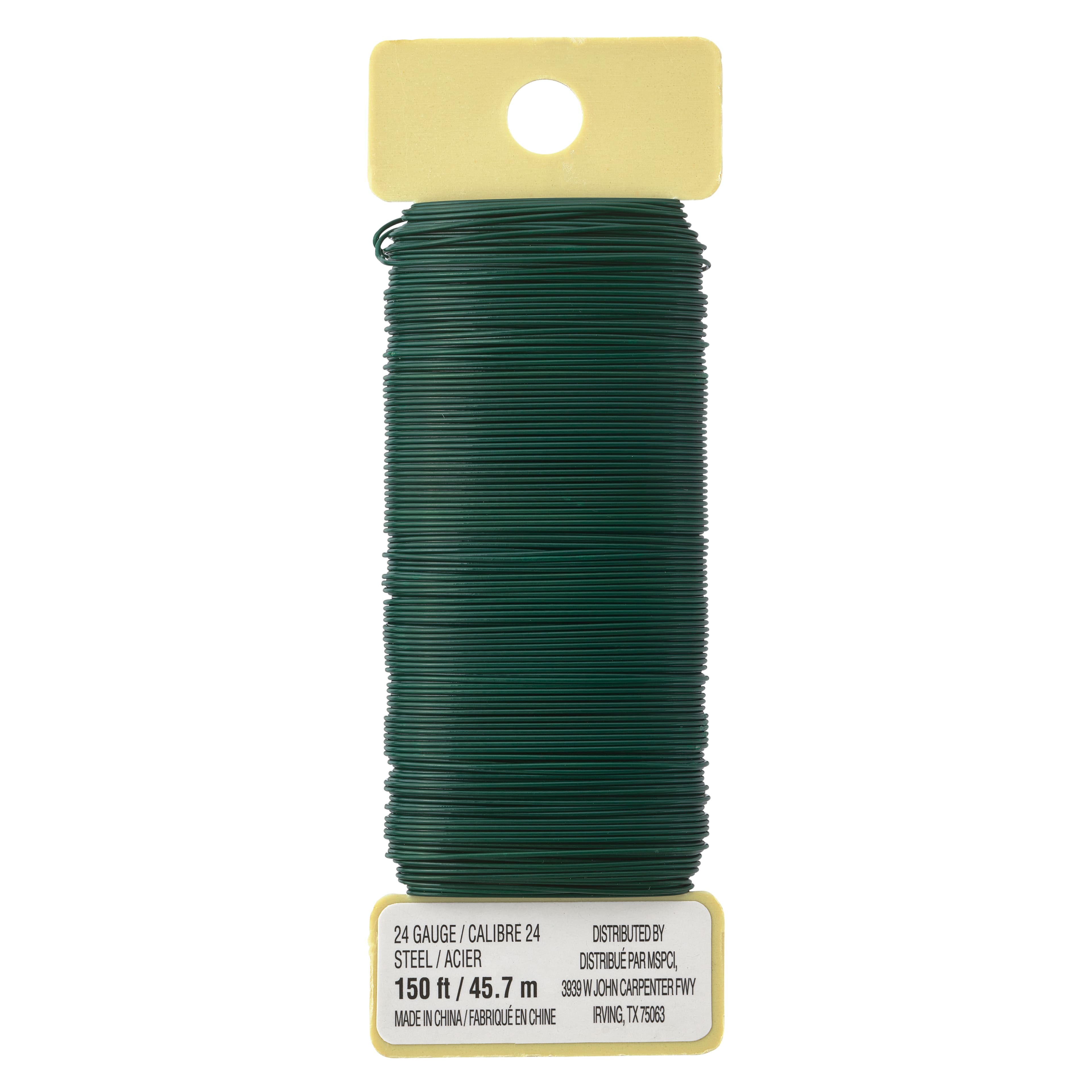 Green Floral Wire, 24 Gauge by Panacea