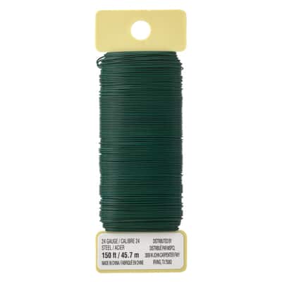 Panacea™ Green Floral Wire,  24 Gauge image