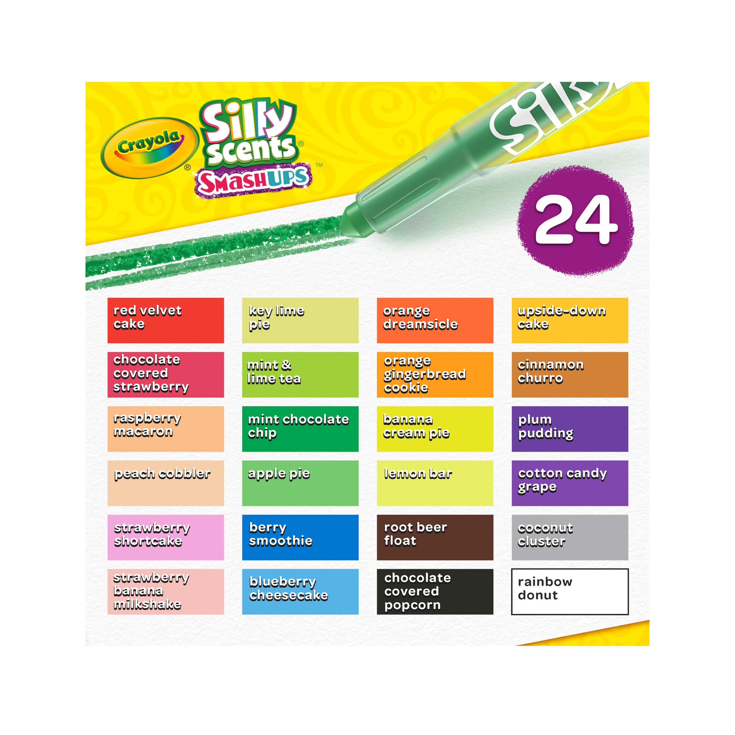 Crayons de cire parfum&#xE9;s Silly Scents Smash-Ups Twistables de Crayola, 24&#xA0;unit&#xE9;s