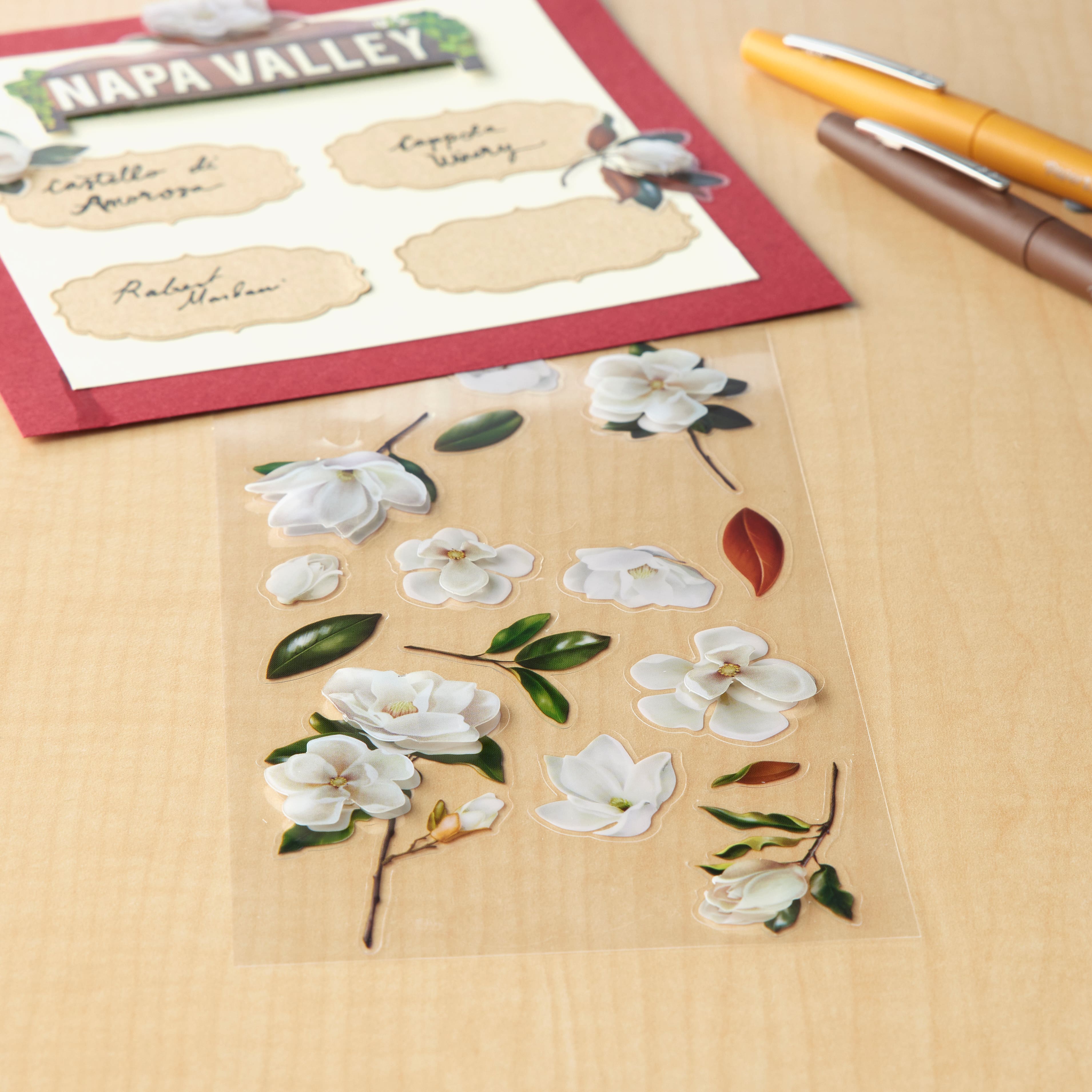 12 Pack: Magnolia Dimensional Stickers by Recollections™