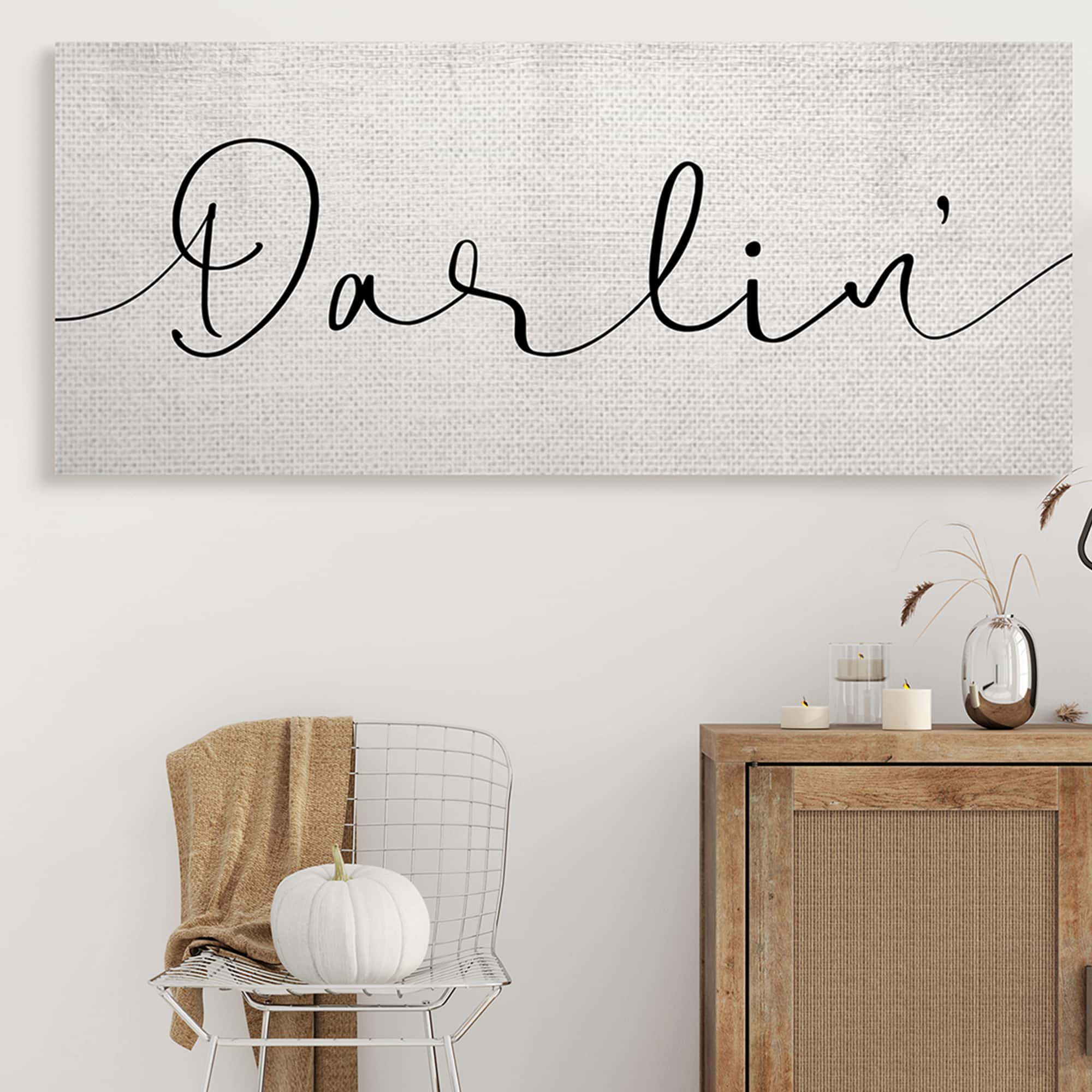 Stupell Industries Darlin' Canvas Wall Art