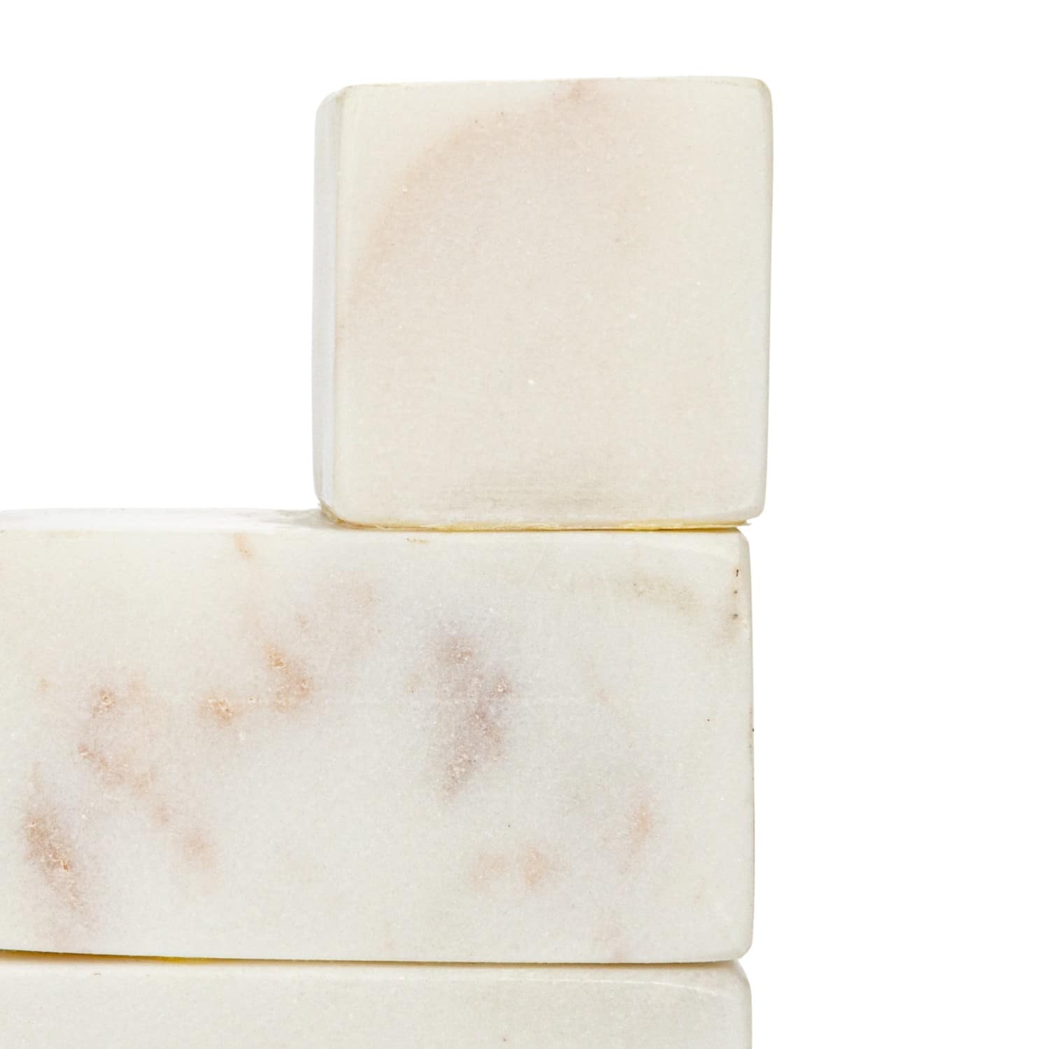 Hello Honey® 5" White Decorative Marble Stairstep Bookends Set