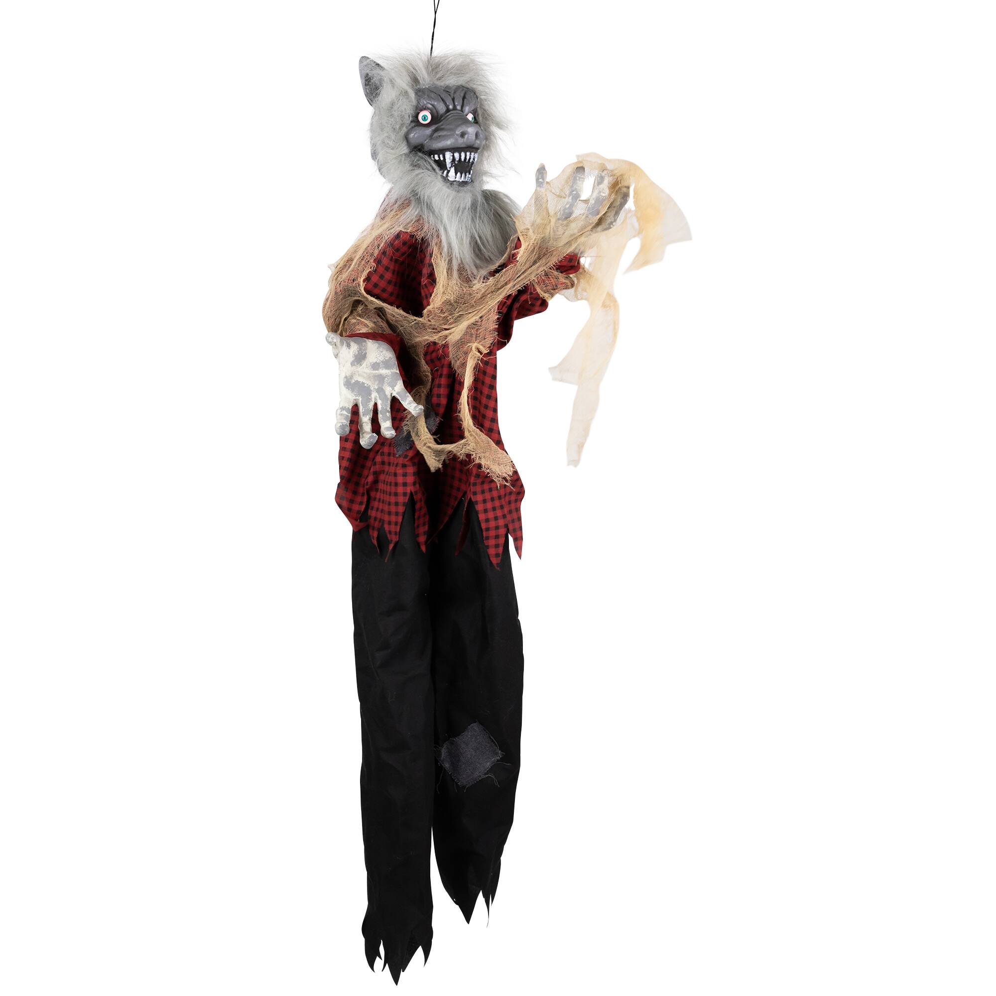 4ft. Animated Hanging Werewolf Halloween Decoration