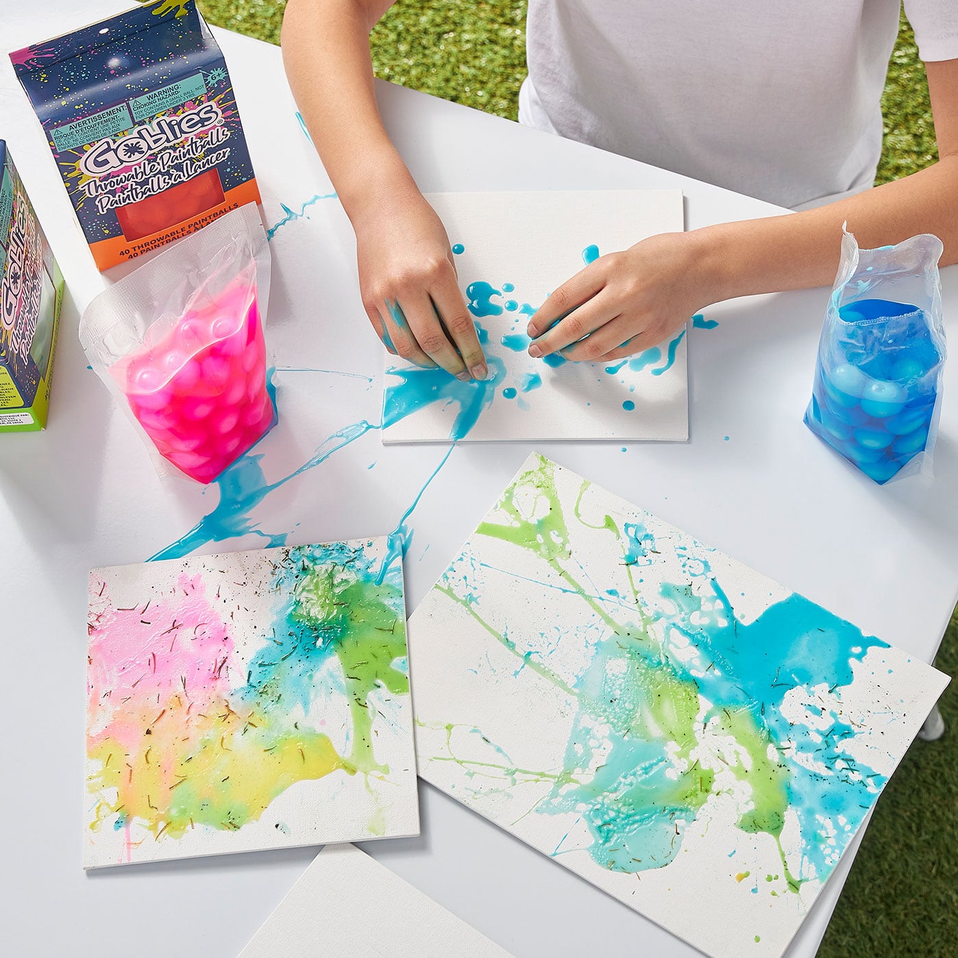 Toddler Outdoor Canvas Painting Project