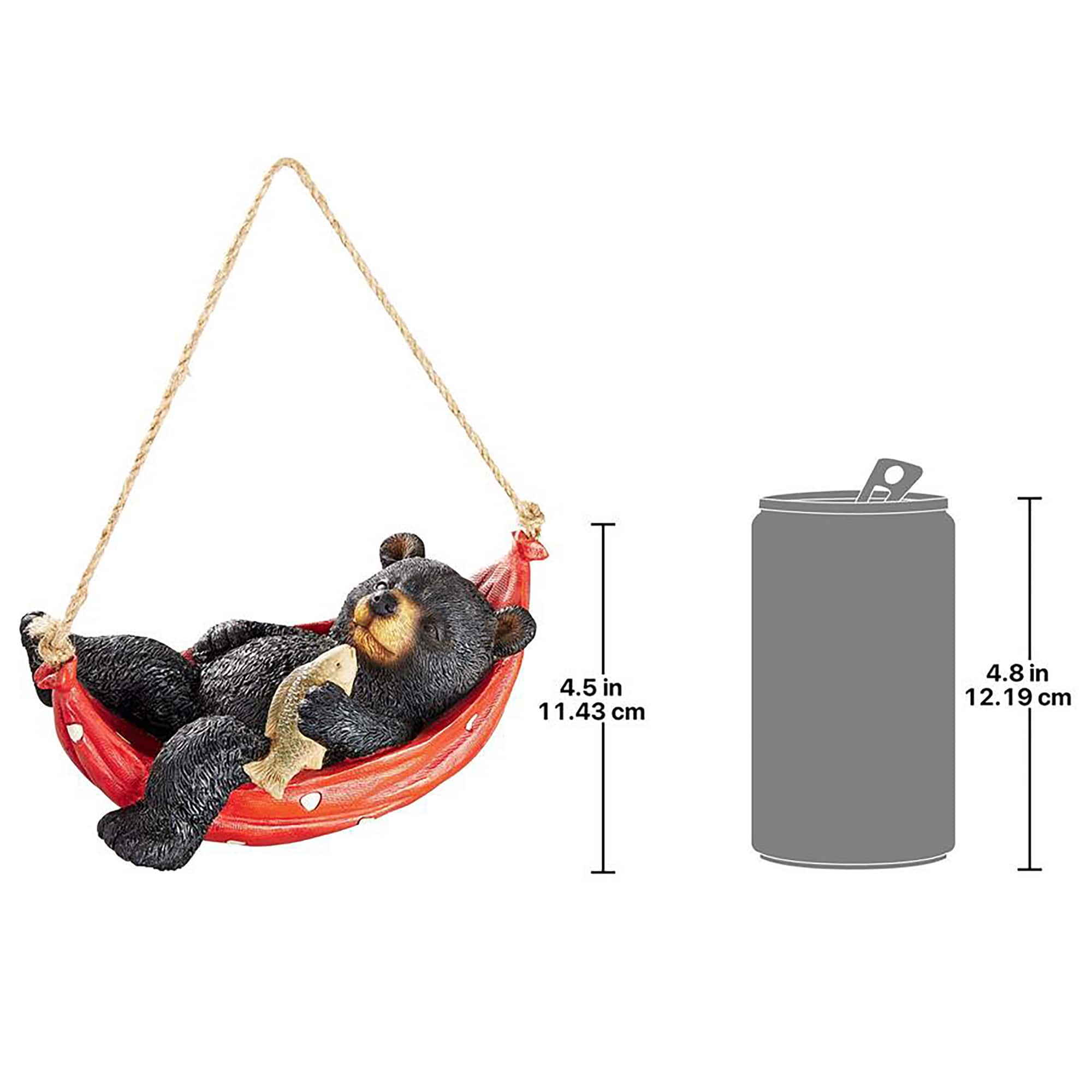 Design Toscano 10" Summer Snooze Black Bear Statue