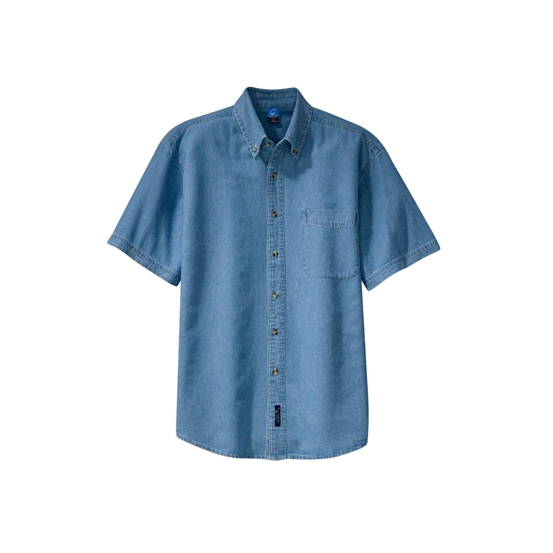 Port & Company® Denim Men's Short Sleeve Shirt
