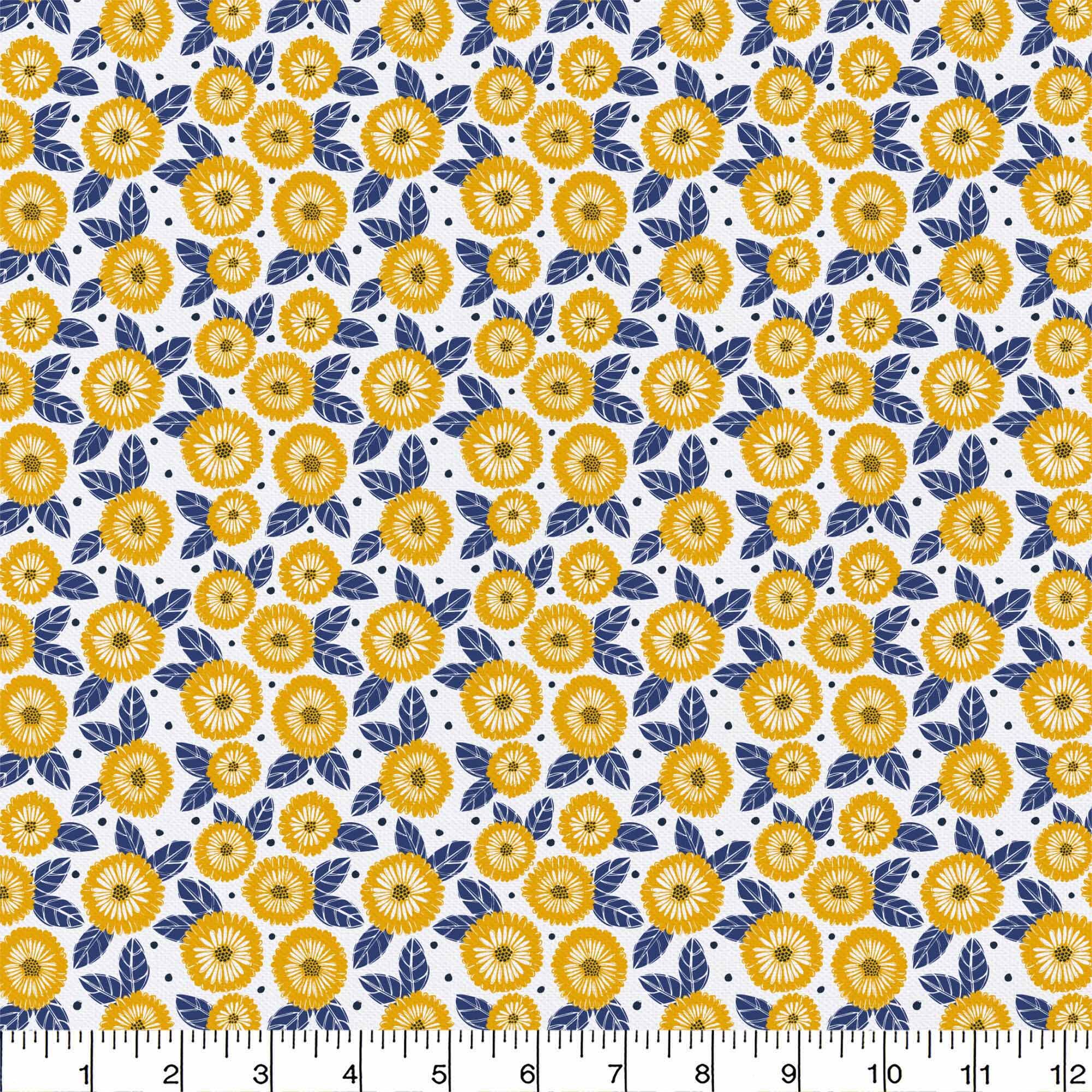 Emma & Mila® Marigold Flower Cotton Fabric By The Yard, 8yd. Bolt