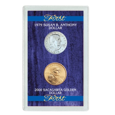 First 1979 Susan B. Anthony Dollar & 2000 First Sacagawea Dollar | Michaels