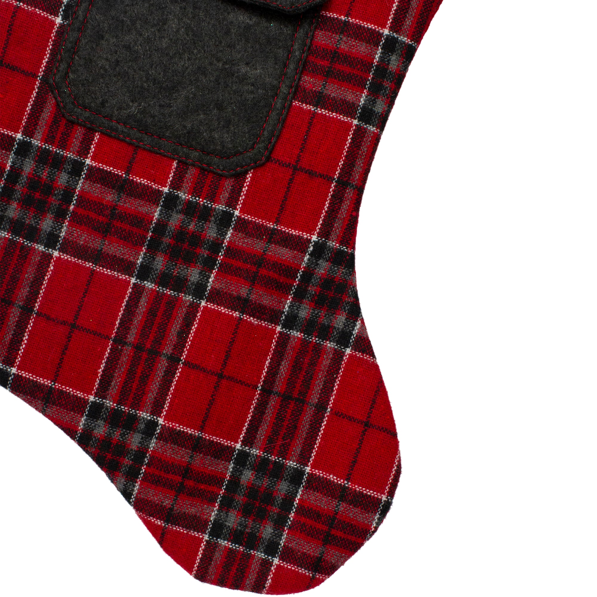 20.5&#x22; Alpine Chic Plaid Stocking with Pocket