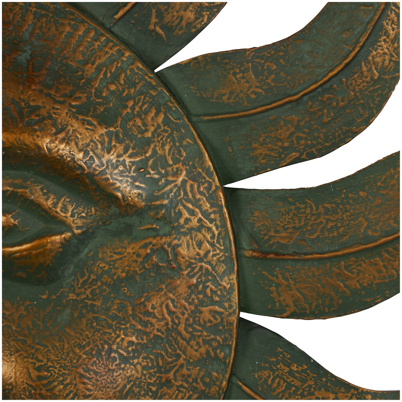 Copper Metal Sun Wall D&#xE9;cor with Smiling Face