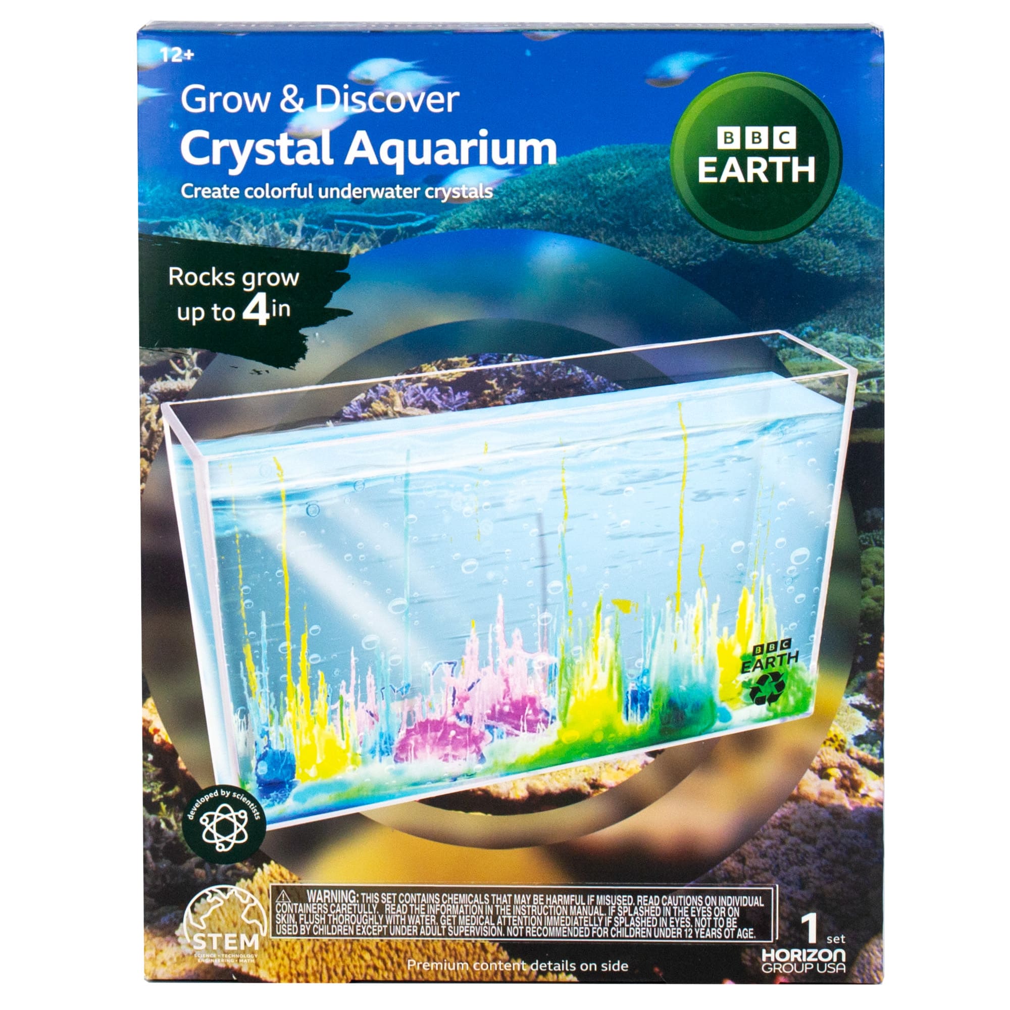 BBC Earth Grow &#x26; Discover Crystal Aquarium