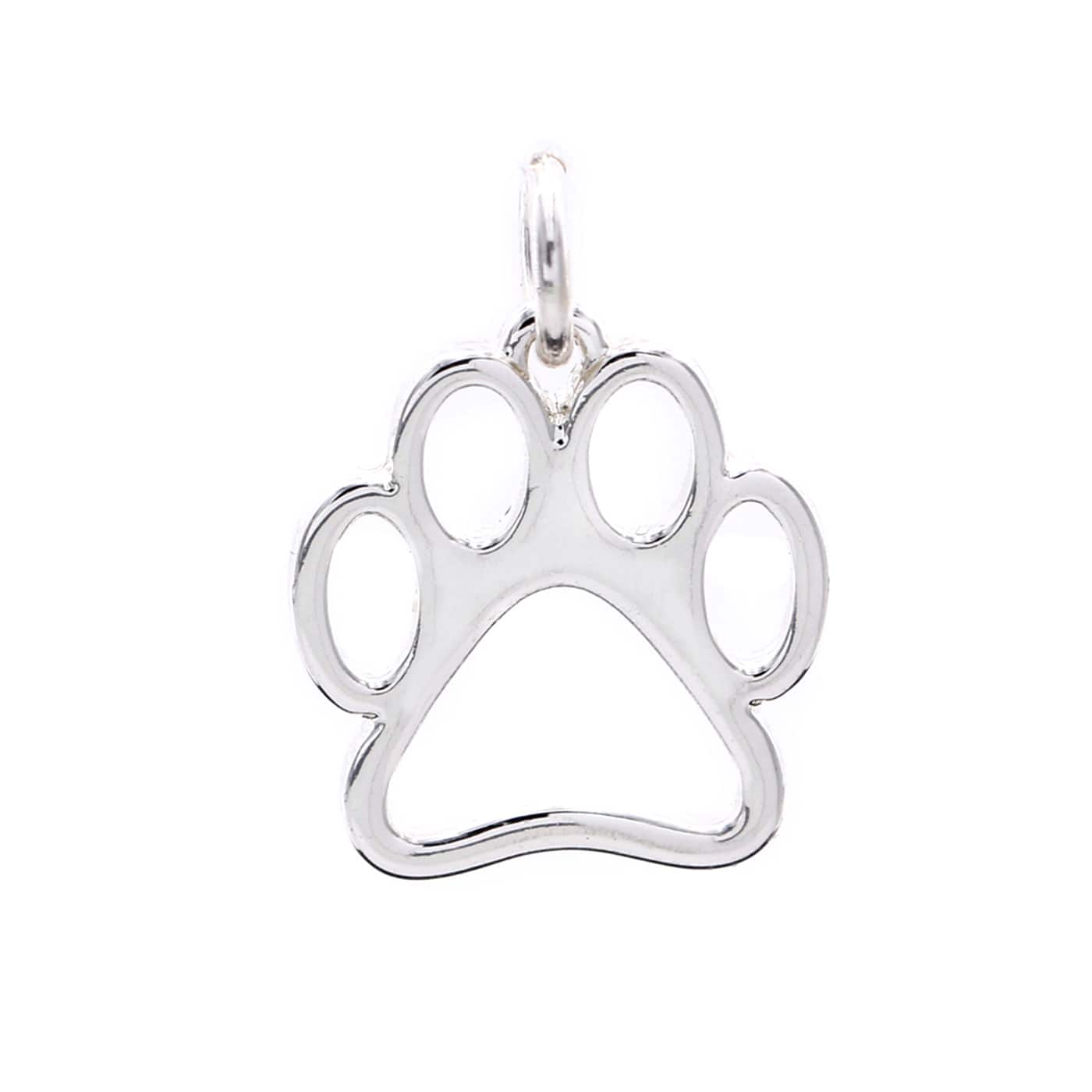 Charmalong&#x2122; Silver Plated Paw Charm by Bead Landing&#x2122;
