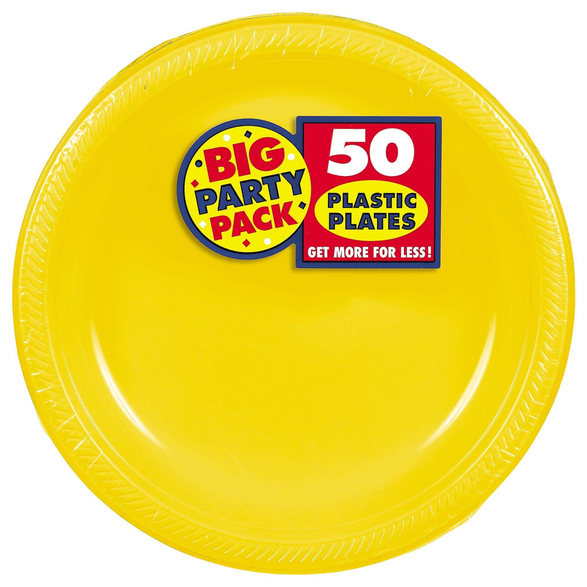 10.5" Round Plastic Plates