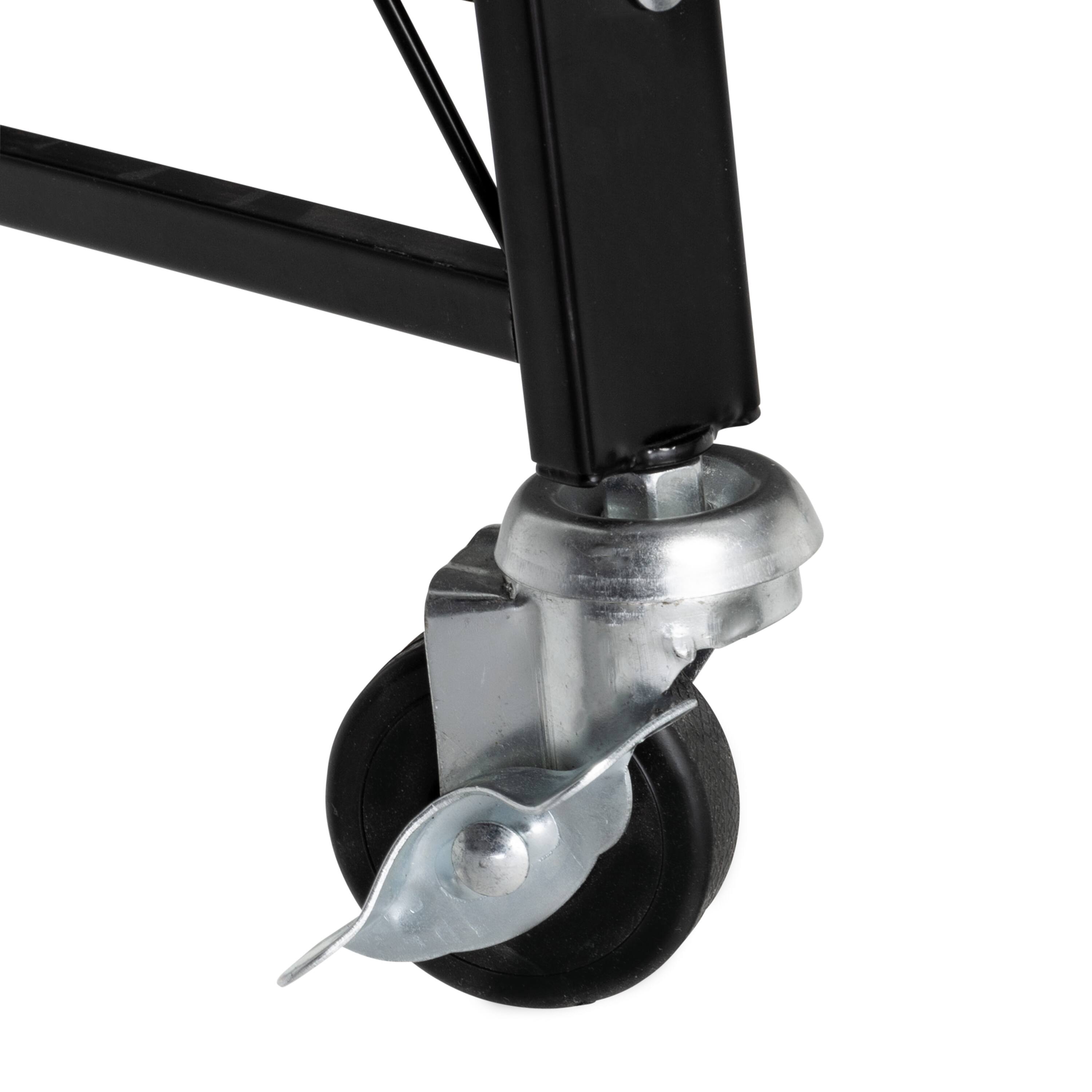 Honey Can Do Black Collapsible 4-Tier Metal Shelf