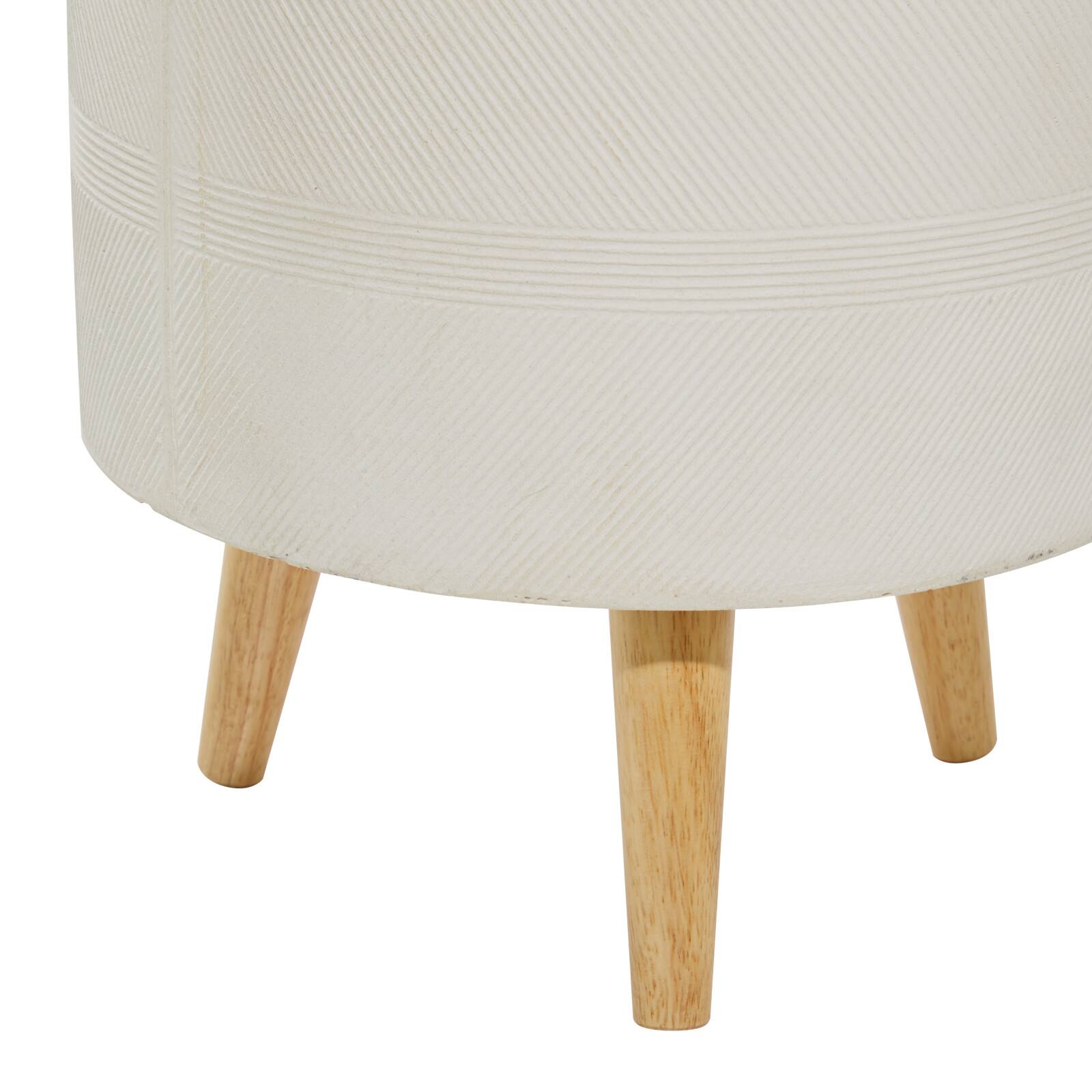 Set of 2 White Polystone Contemporary Planter, 13" 16"