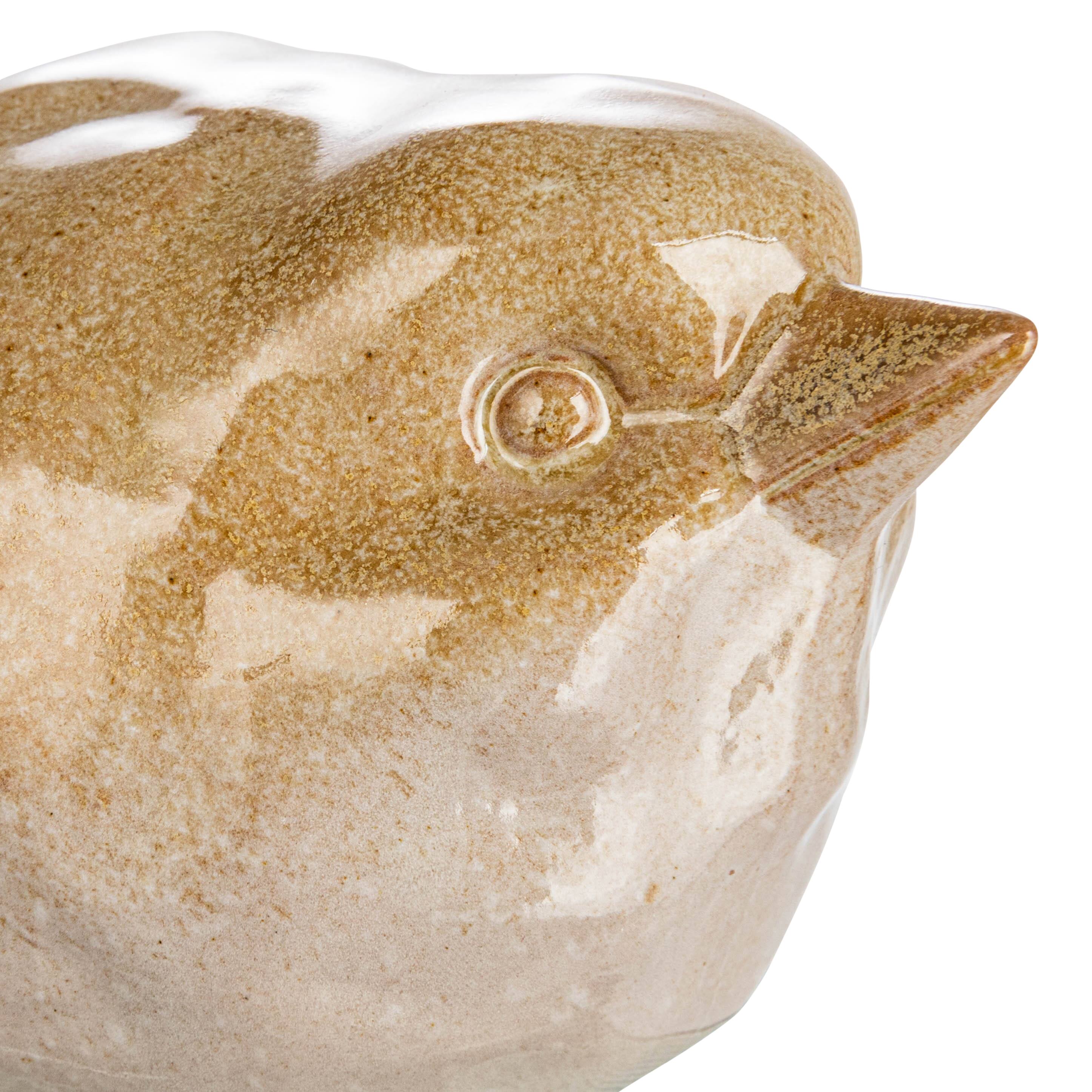 Hello Honey&#xAE; Tan Ceramic Bird Figurine Set