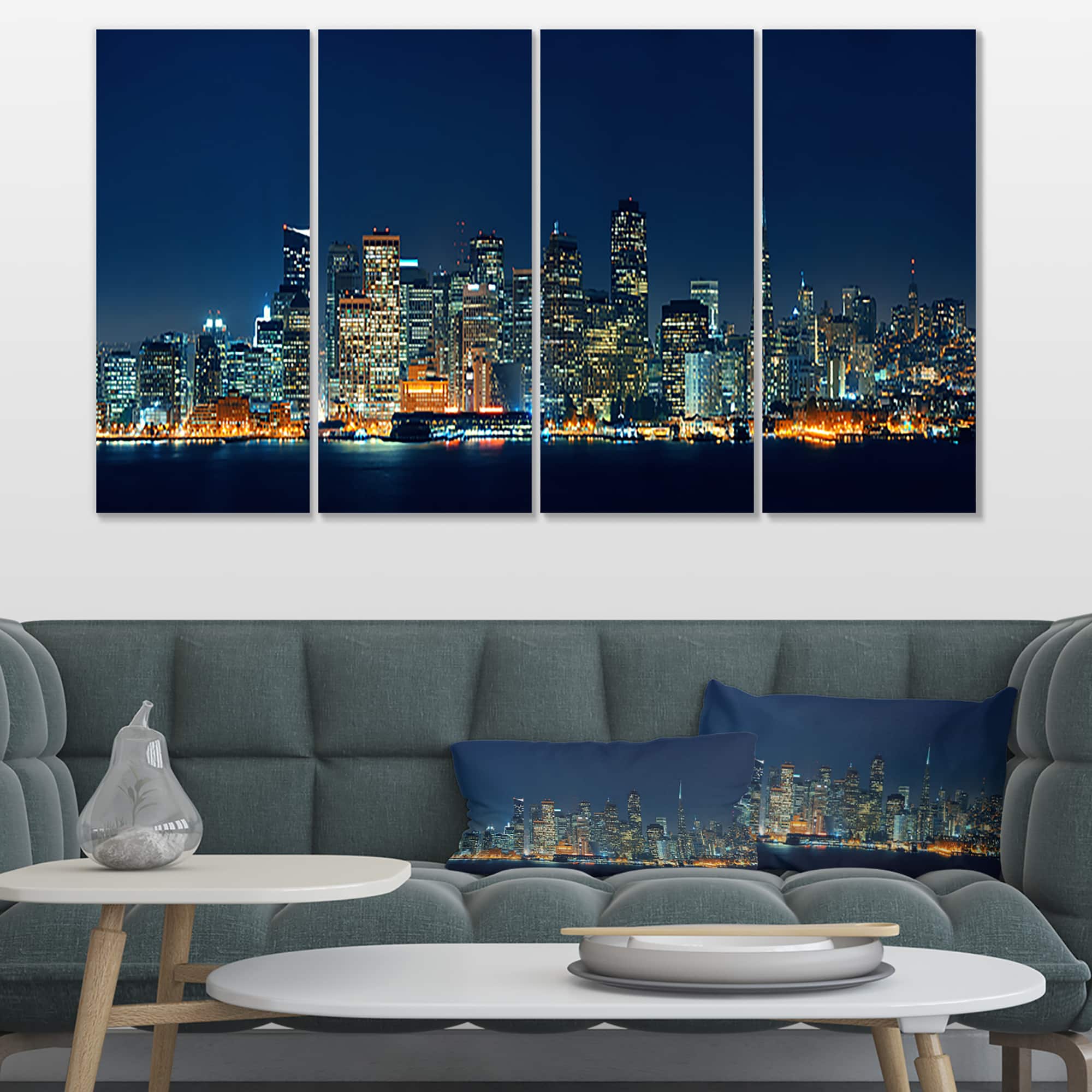 Designart - San Francisco Skyline at Night