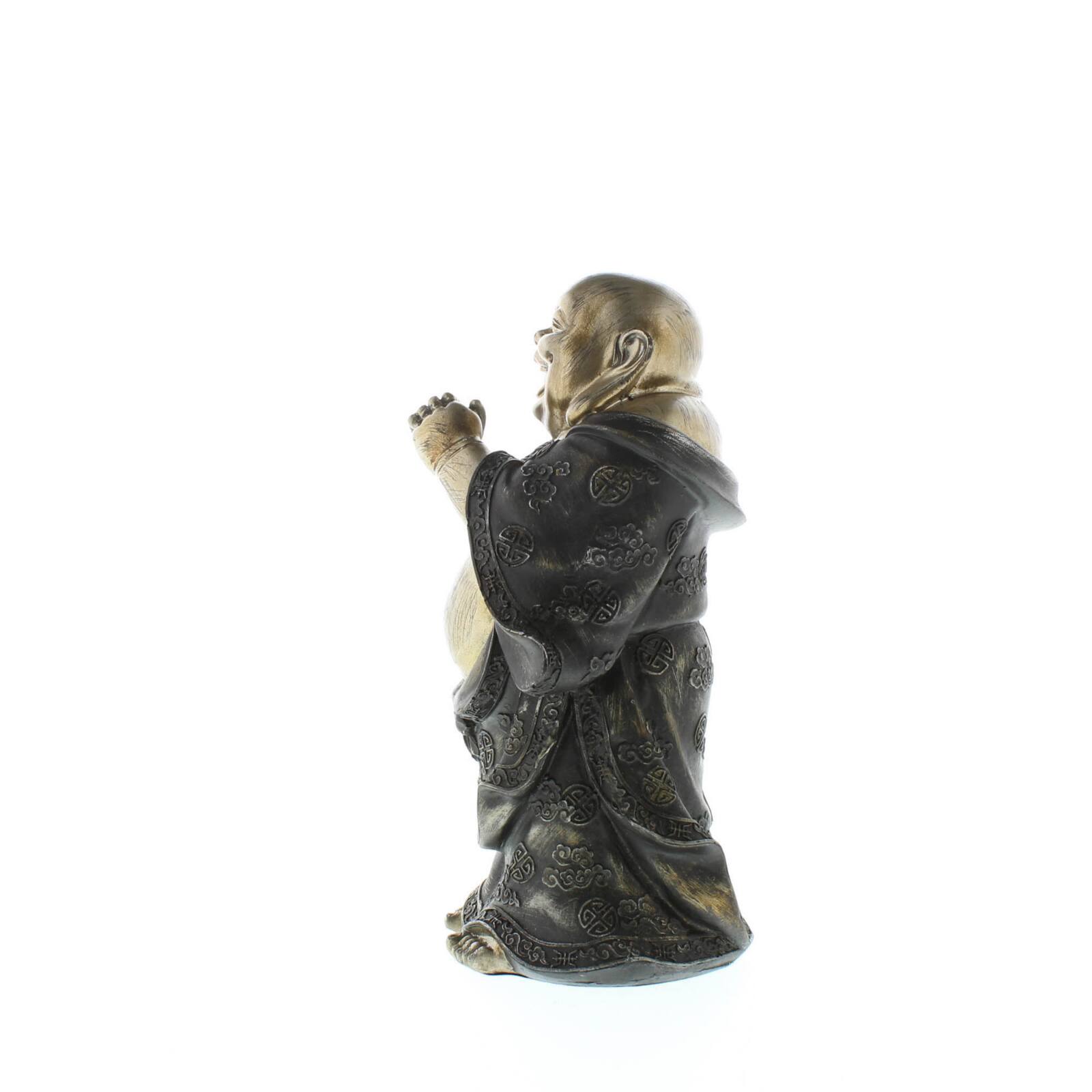 Standing Happy Buddha Figurine 6&#x22; x 4&#x22; x 10&#x22;