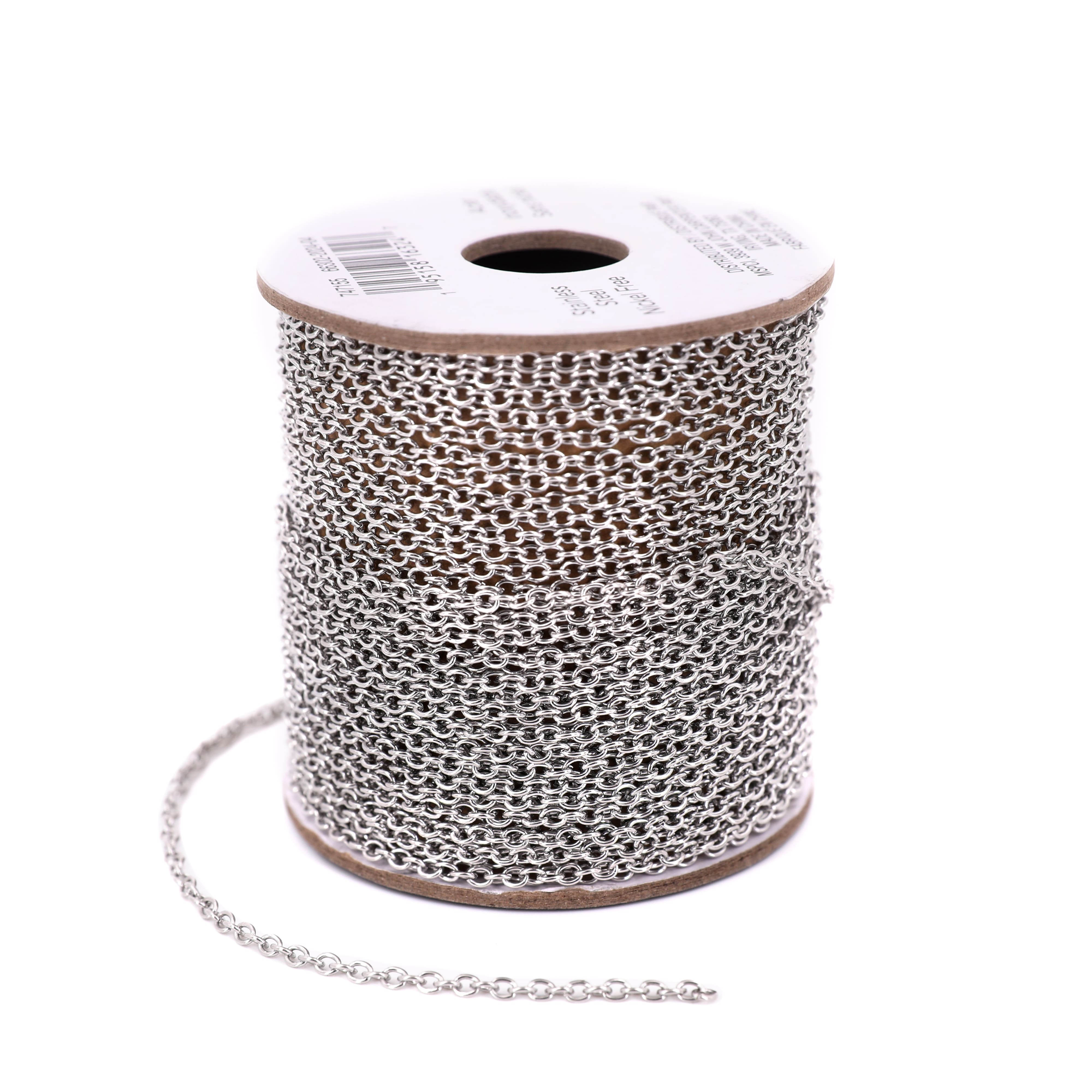 9.4yd. Stainless Steel Cable Chain Spool by Bead Landing&#x2122;