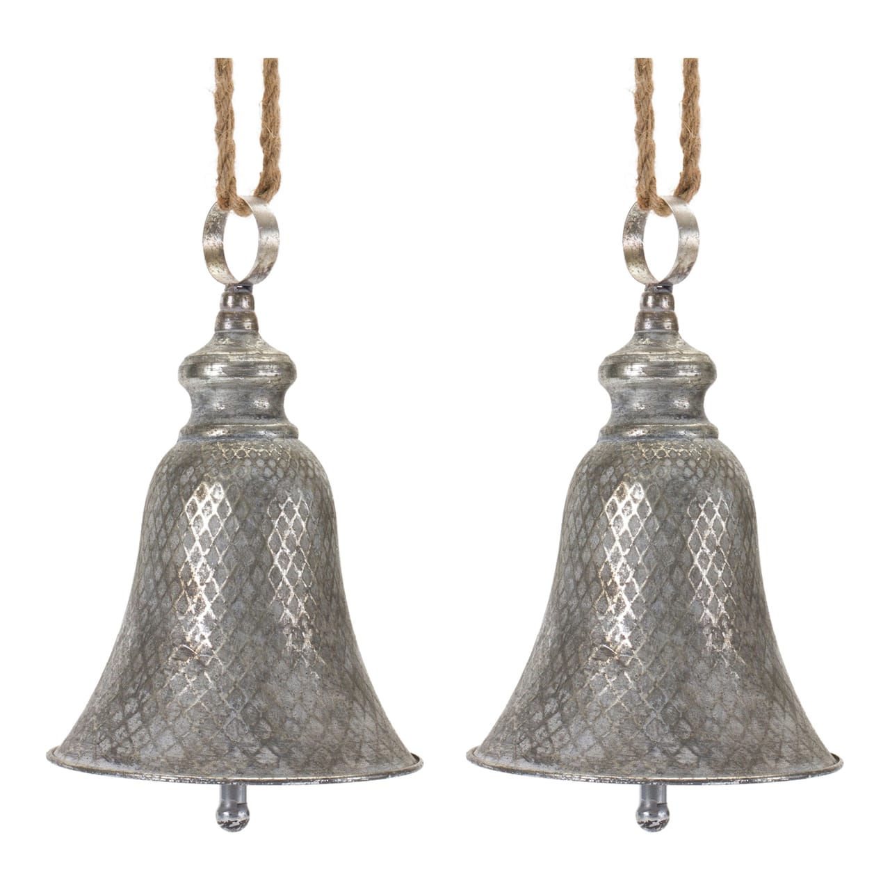 2ct. Rustic Metal Bell Ornaments | Michaels