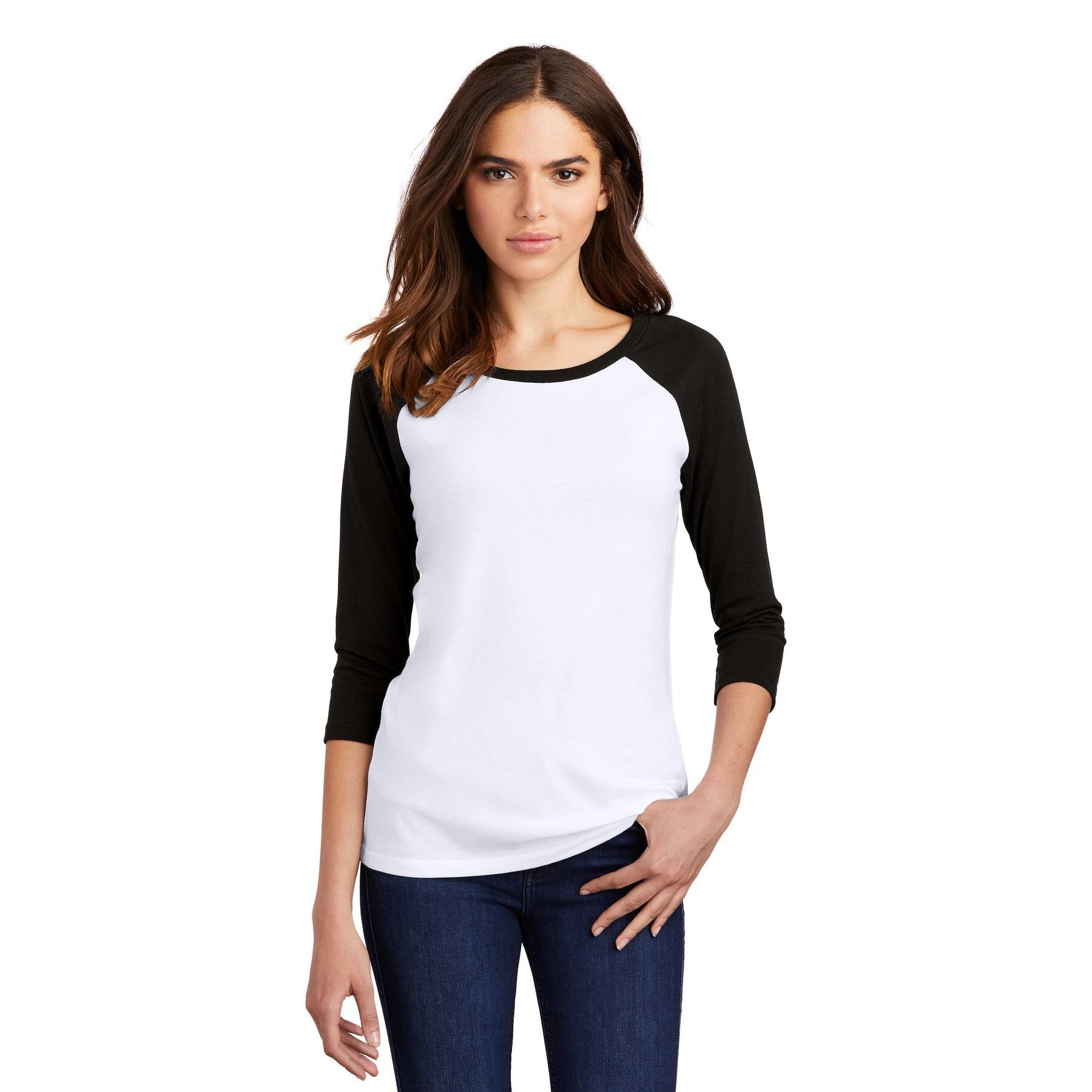 District&#xAE; Women&#x27;s Perfect Tri&#xAE; 3/4-Sleeve Raglan Adult T-Shirt