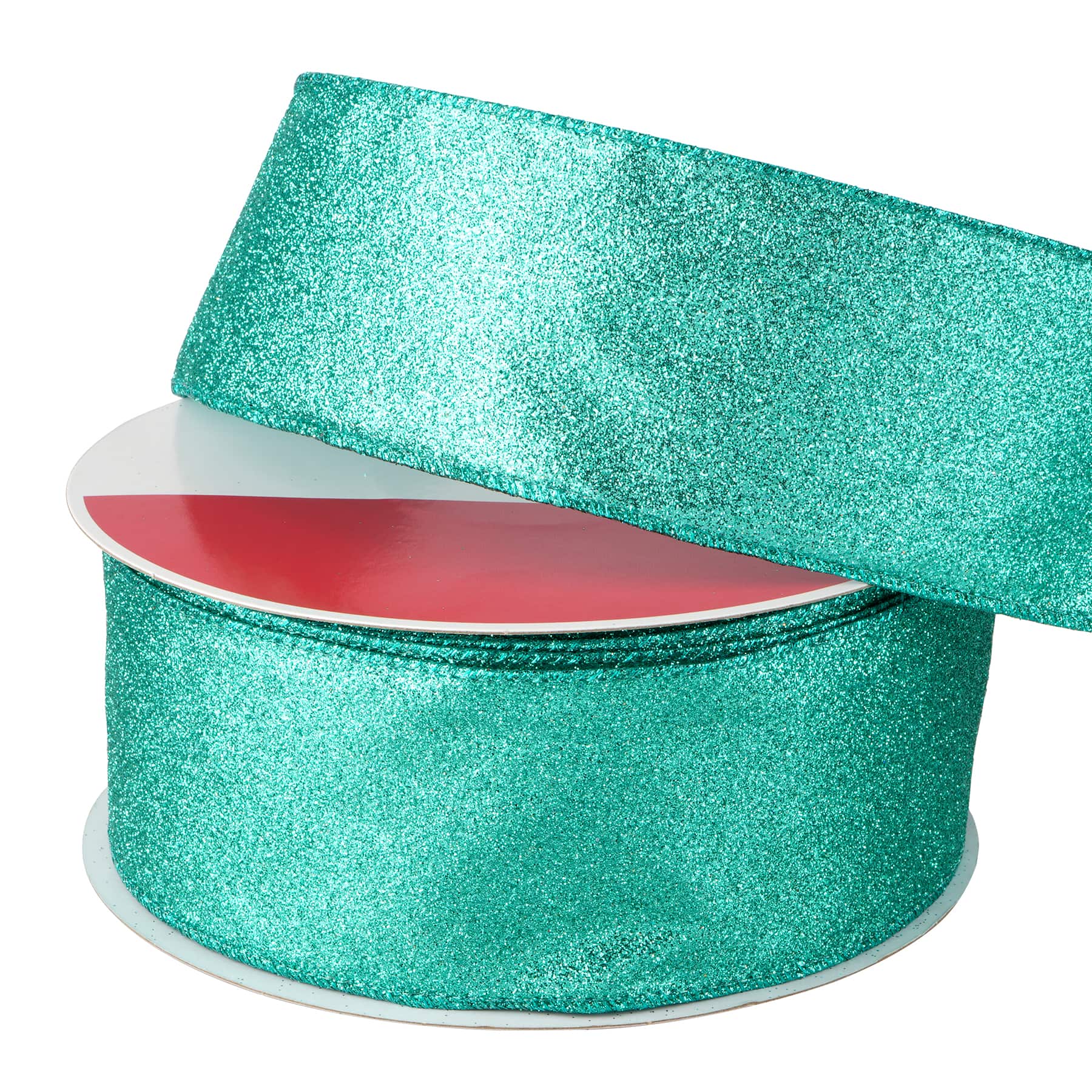 2.5&#x22; x 80ft. Turquoise Glitter Wired Jumbo Ribbon by Celebrate It&#xAE;