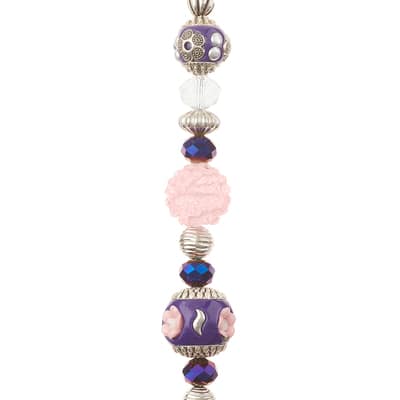 Clear & Purple Strung Beads By Bead Landing™