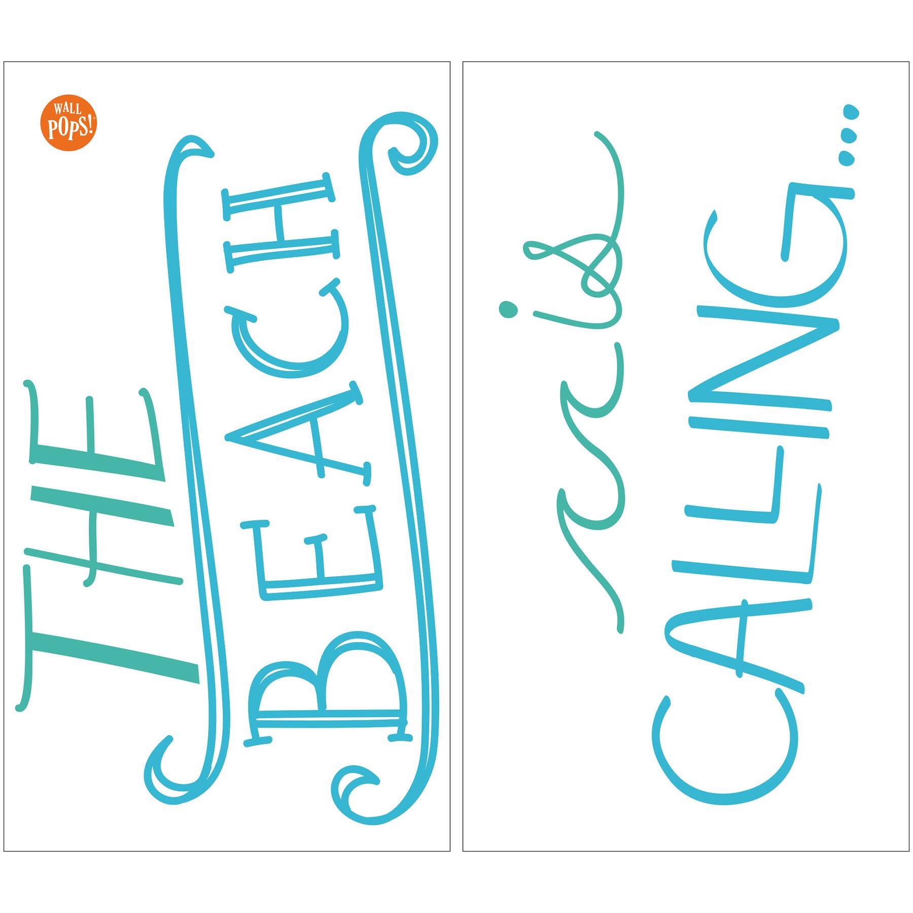 WallPops Beach is Calling Wall Quote