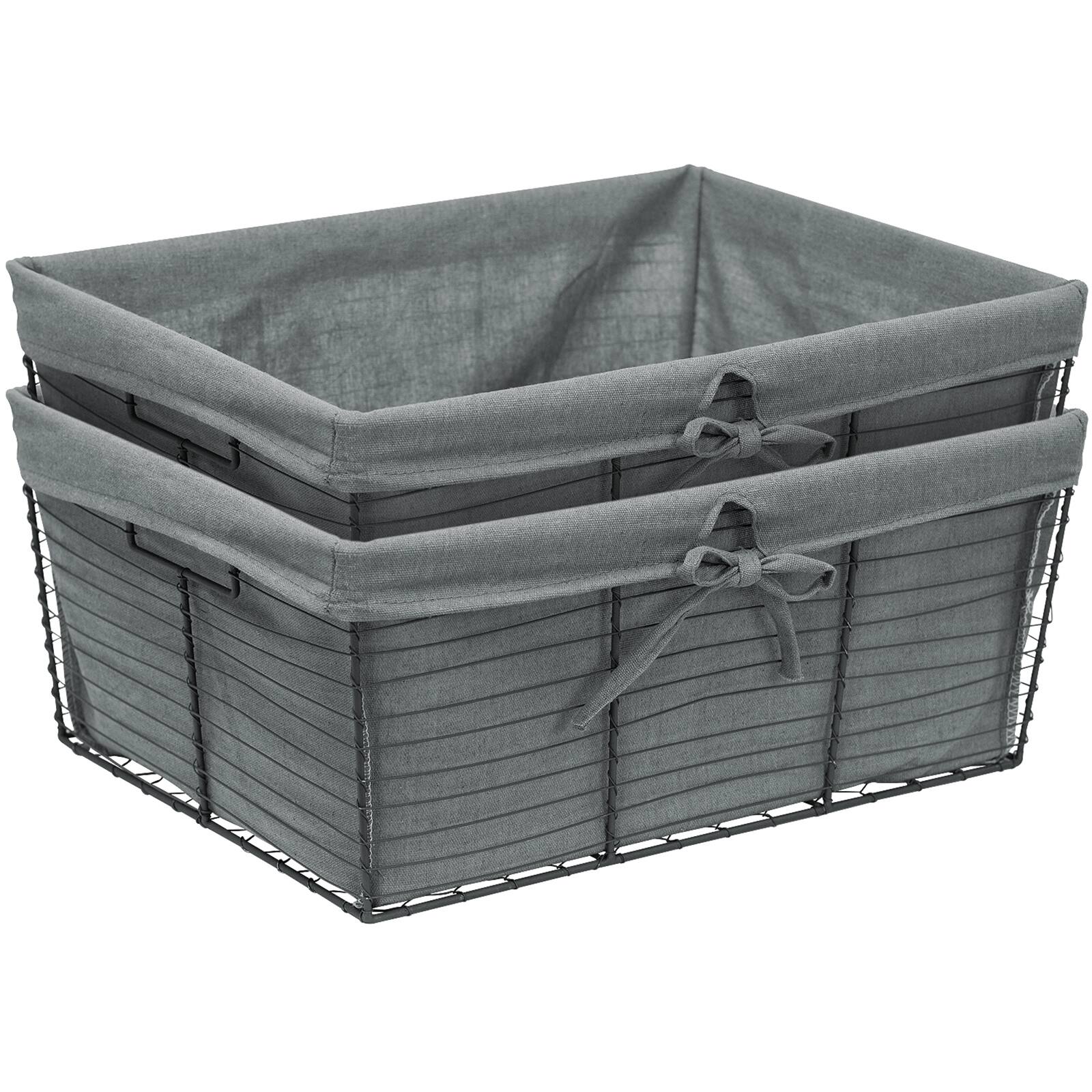 Sorbus 17" Wire Baskets with Removable Liner, 2ct.