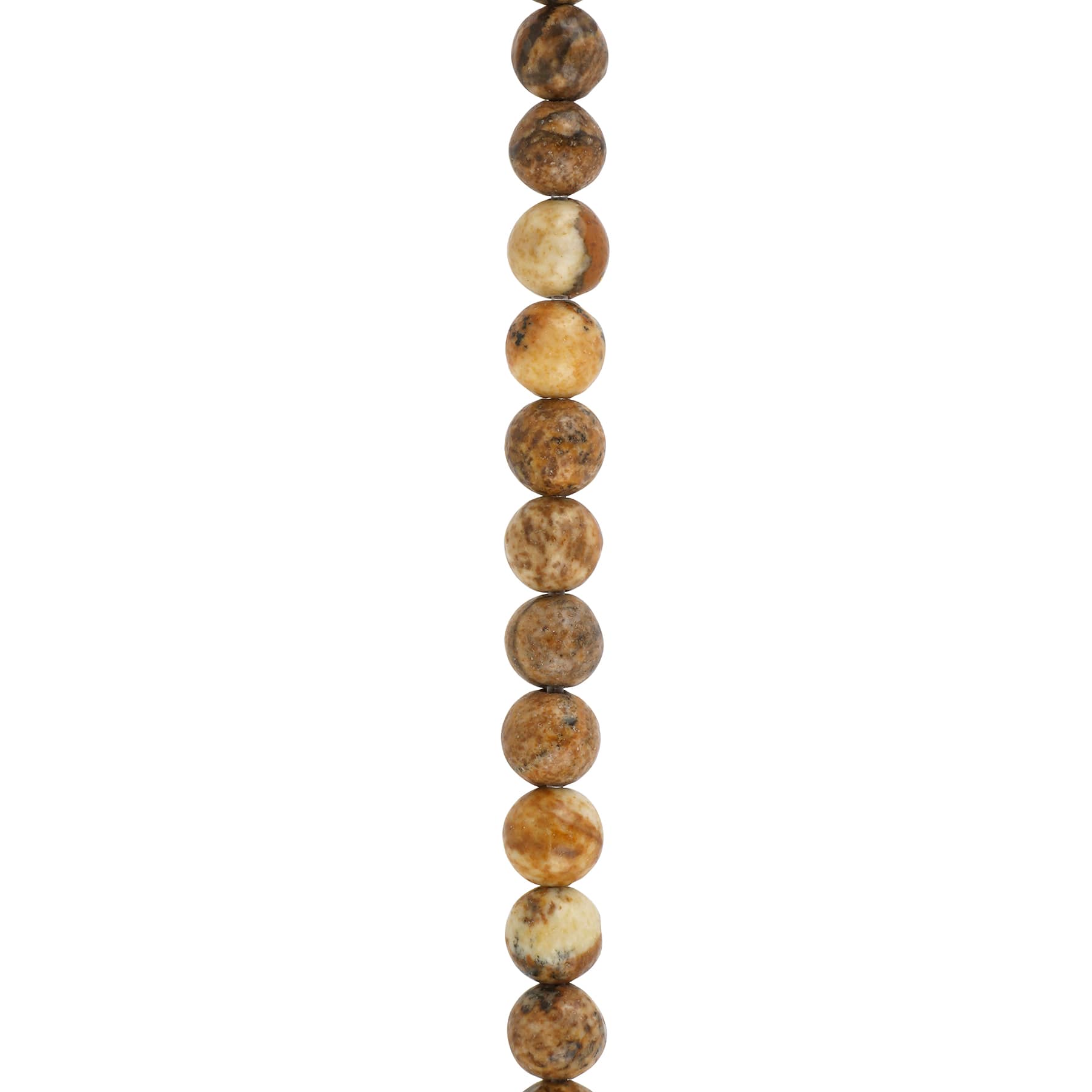 12 Pack: Brown Picture Jasper Round Beads by Bead Landing™