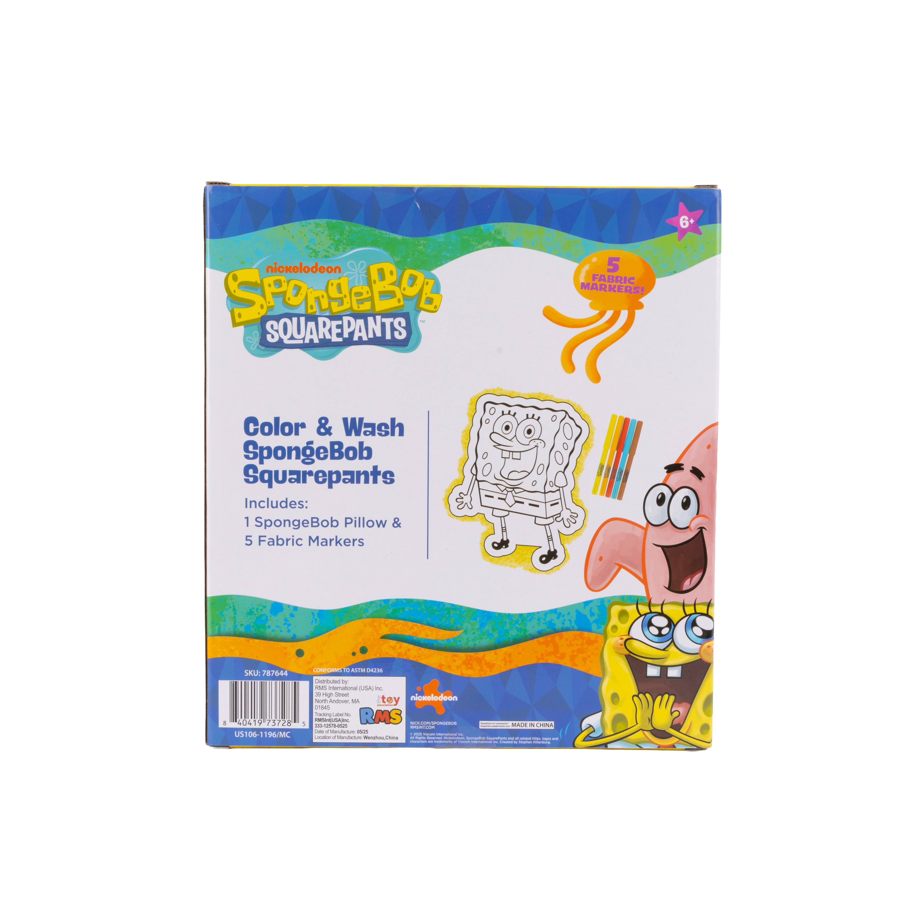 SpongeBob SquarePants&#x2122; Color &#x26; Wash Pillow