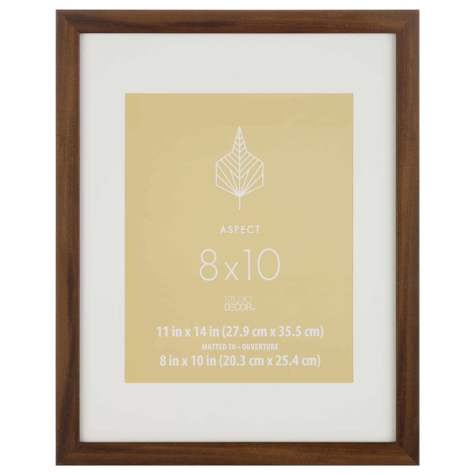 INTERCRAFT Directions Matted Series Golden 10 X 13 Wall Frame for 8 X 10 Photo 