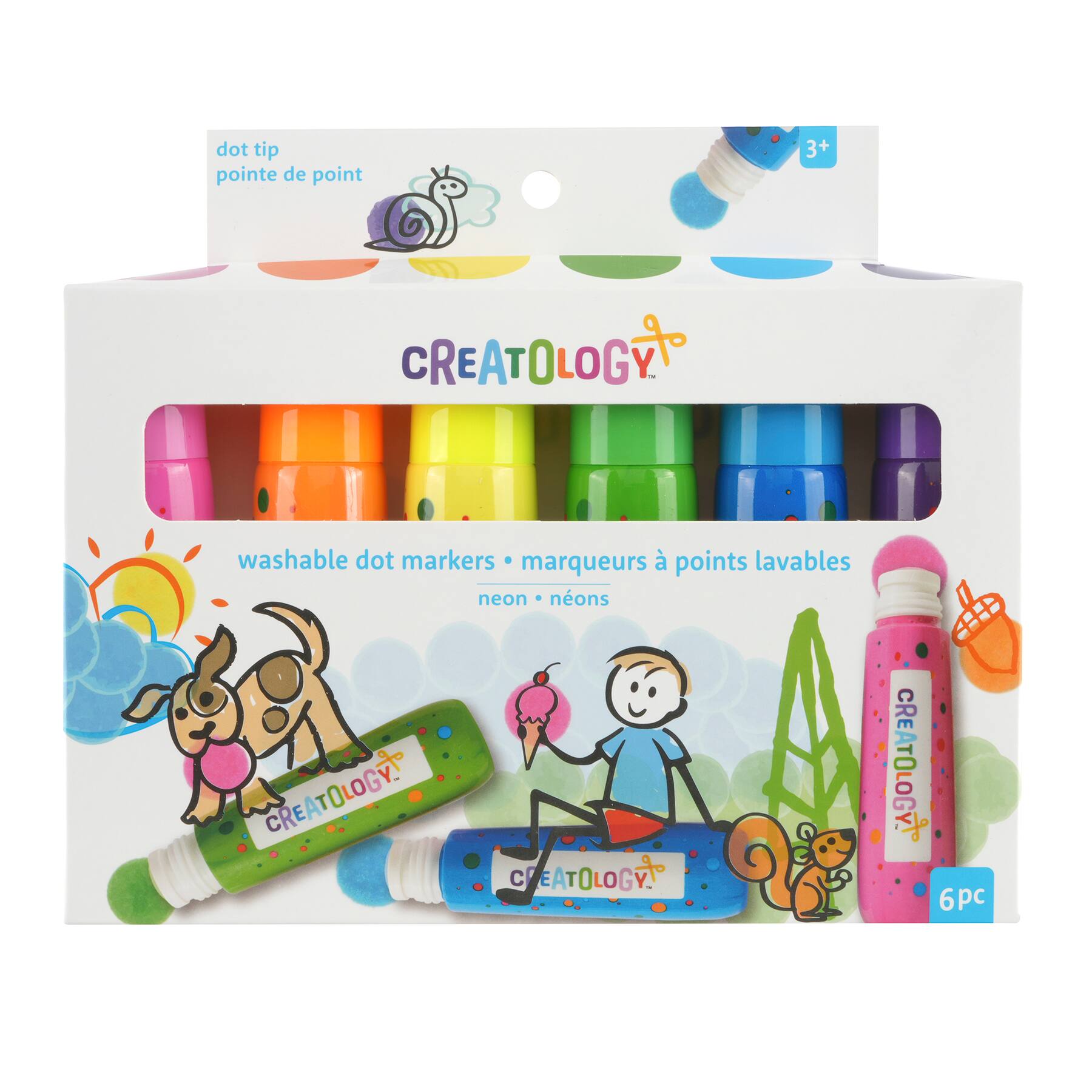 12 Packs: 6 ct. (72 total) Neon Dot Markers by Creatology&#xAE;