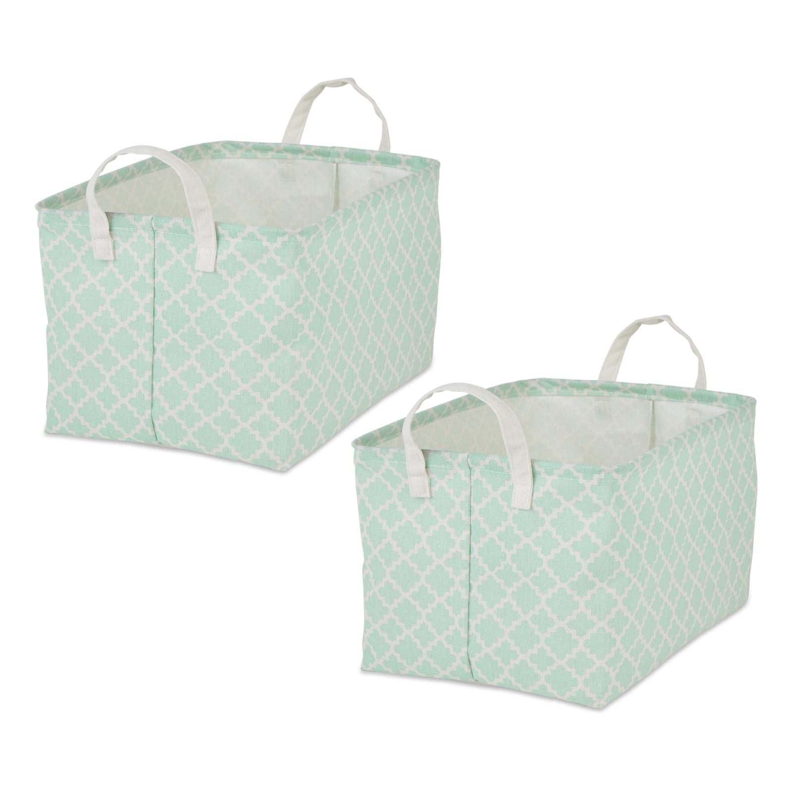 DII® Extra Large Lattice PE-Coated Cotton Polyester Laundry Bin, 2ct.