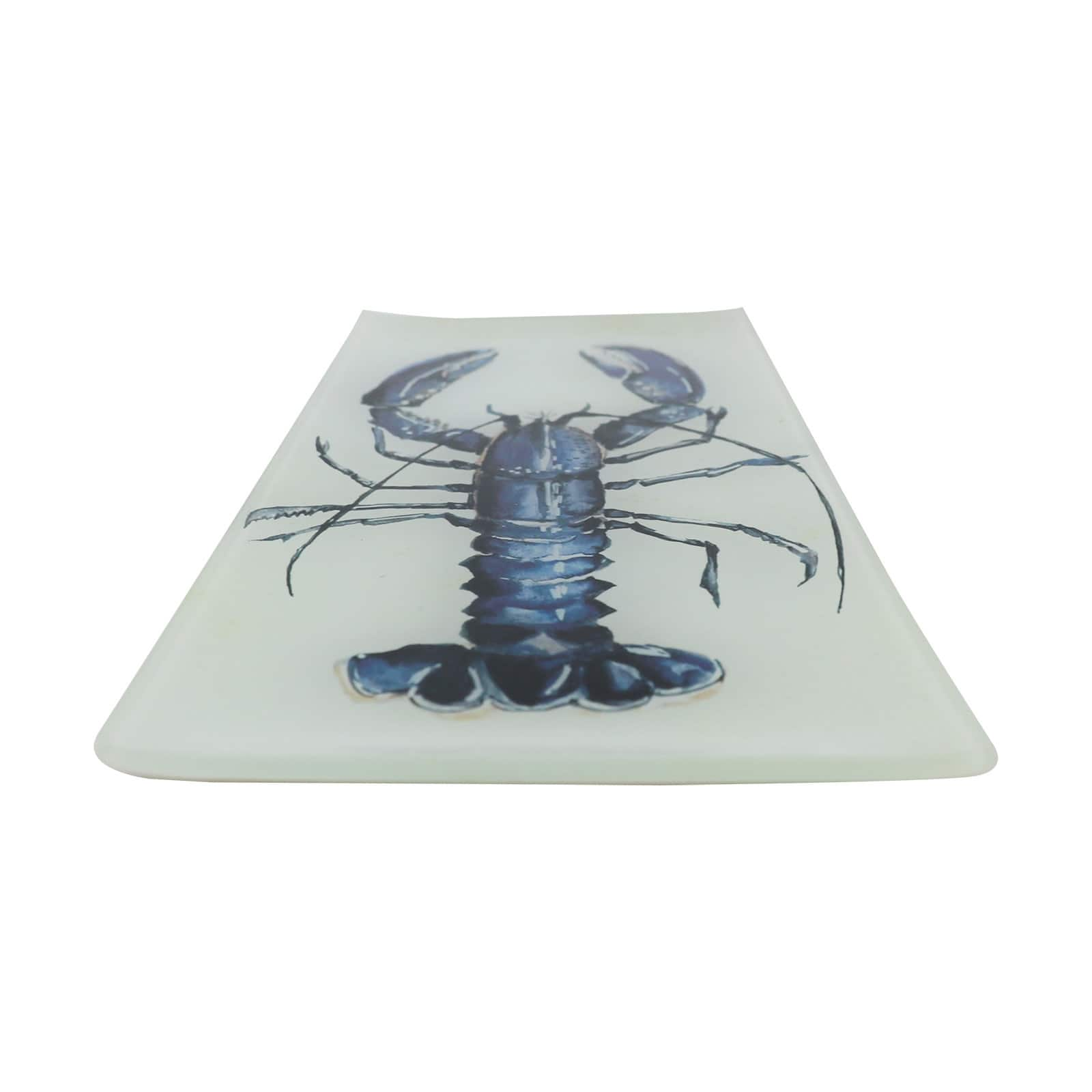 10&#x22; Blue Lobster Trinket Glass Dish by Ashland&#xAE;