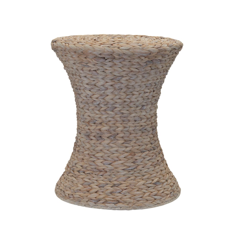 Household Essentials 21" Woven Hyacinth Hourglass End Table