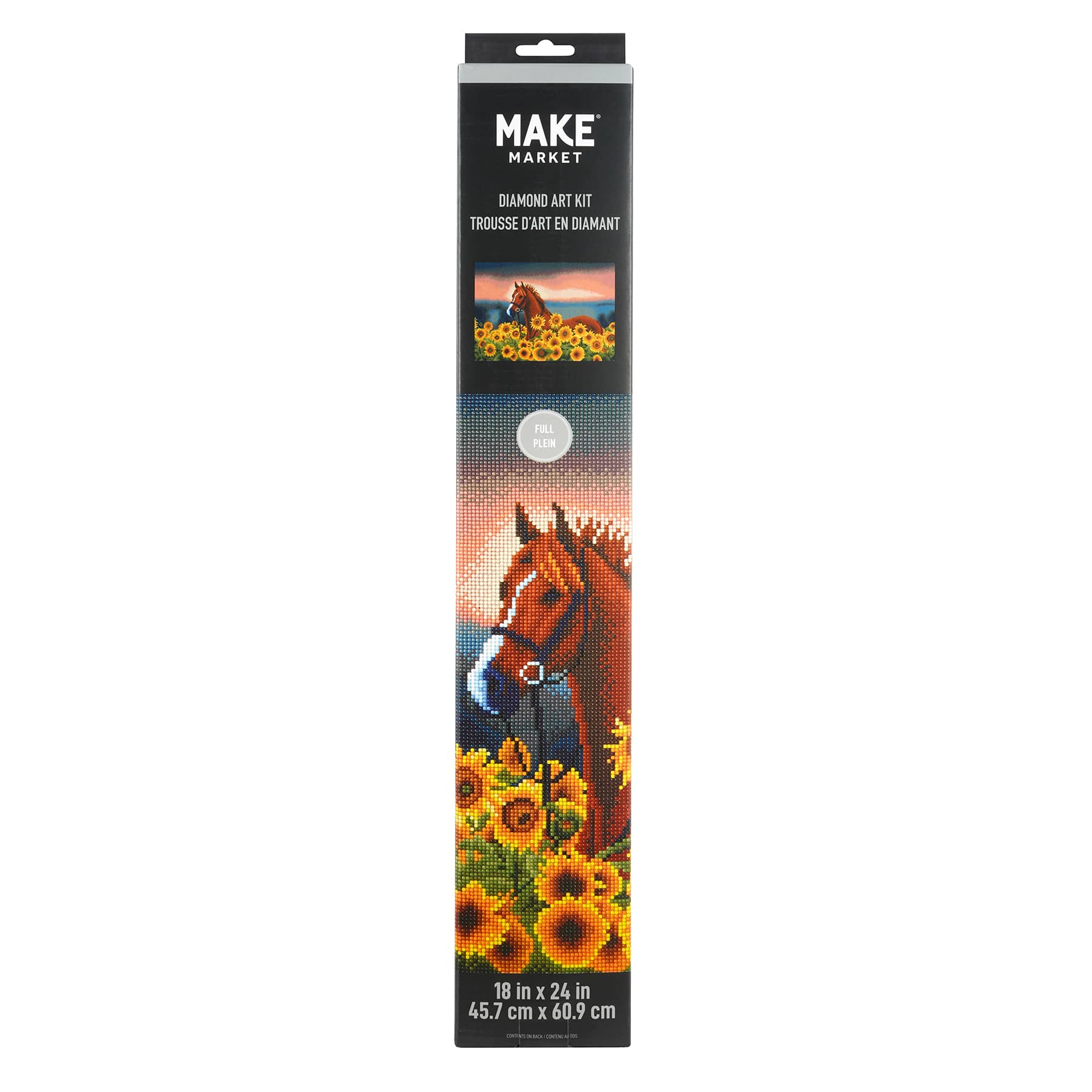 Diamond Art Kit 14x 16 Advanced Sunflower Horse