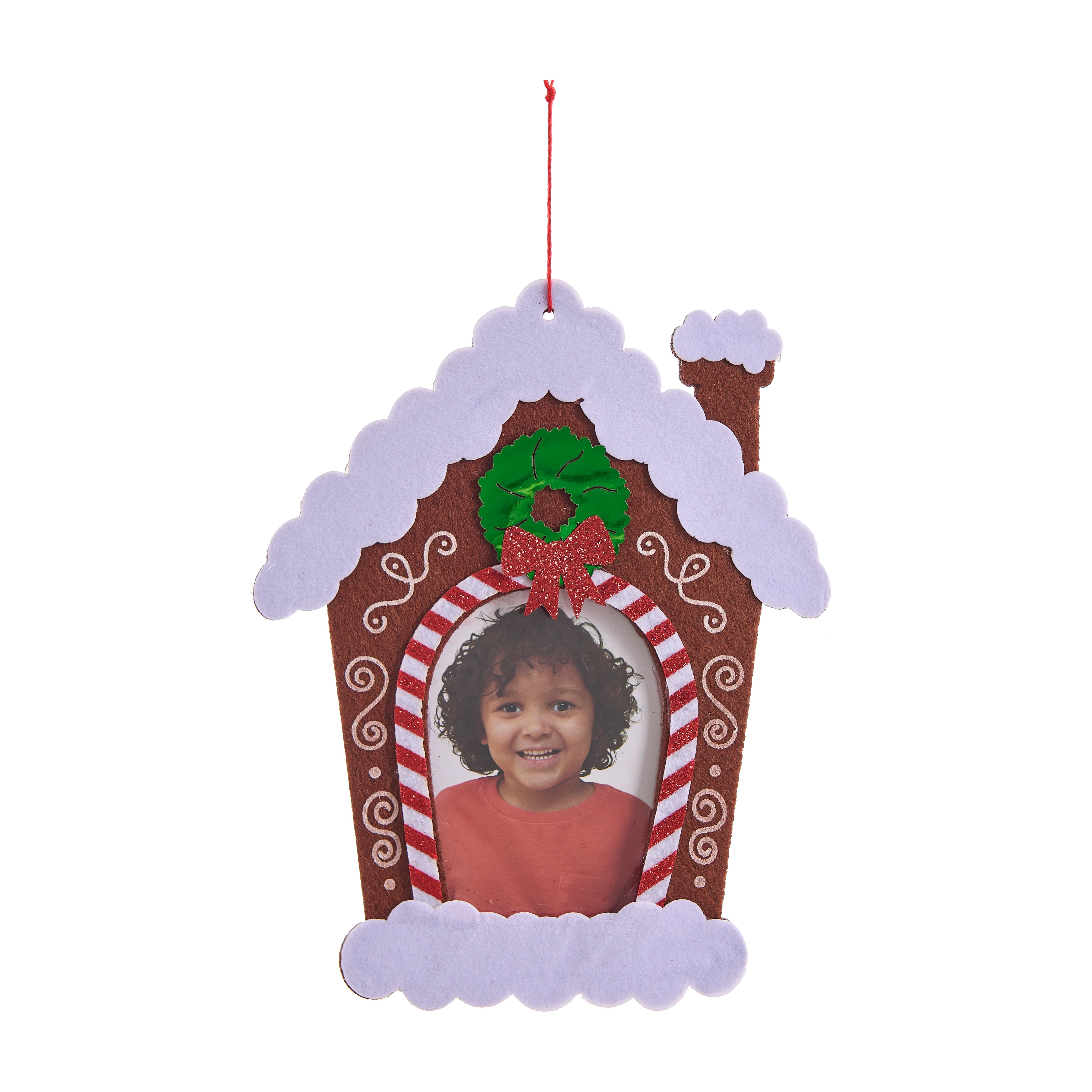 2.25&#x22; x 3.25&#x22; Gingerbread House Felt Ornament Frame by Studio D&#xE9;cor&#xAE;