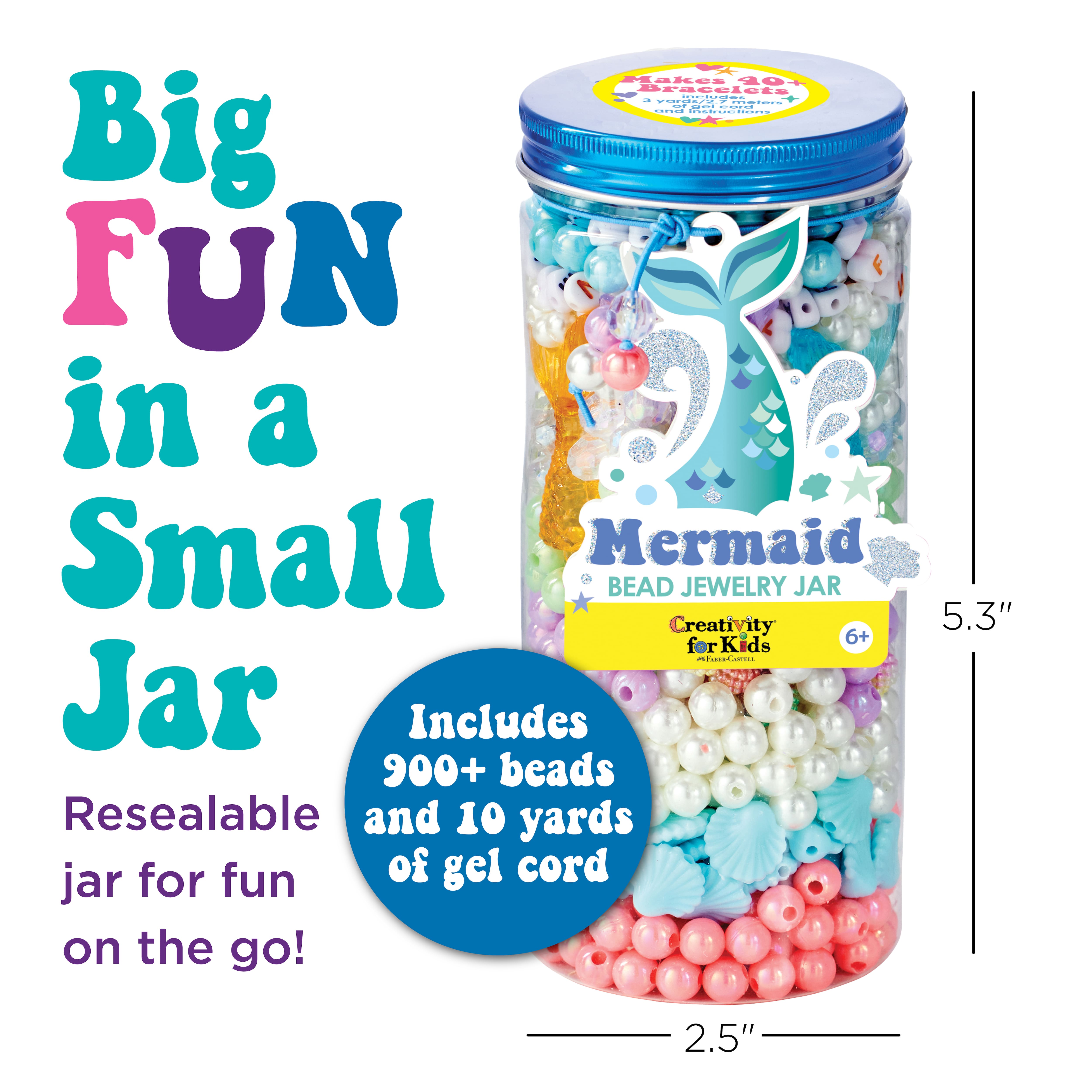 Creativity for Kids&#xAE; Mermaid Bead Jewelry Jar