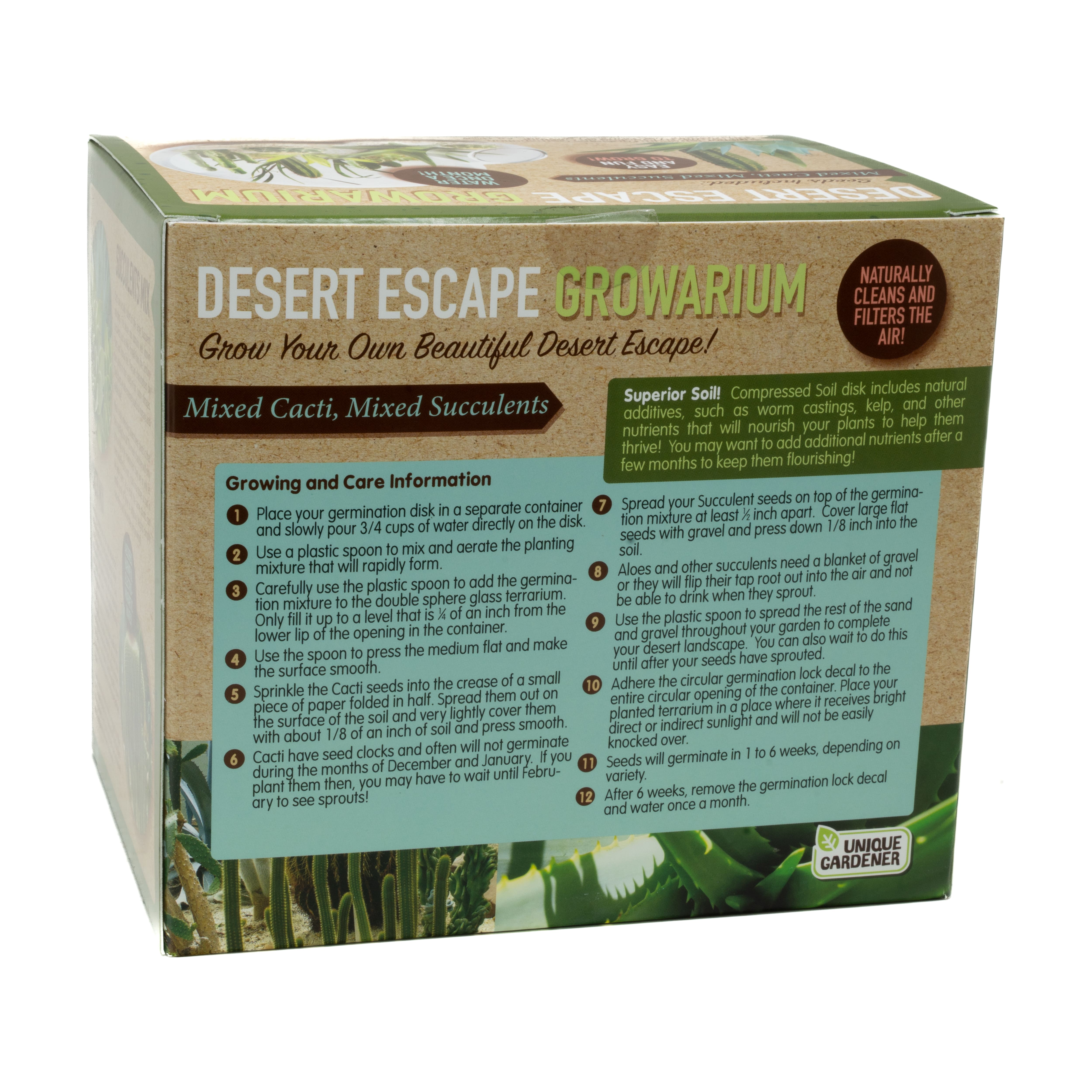 Double Sphere Glass Terrarium - Desert Escape Growarium