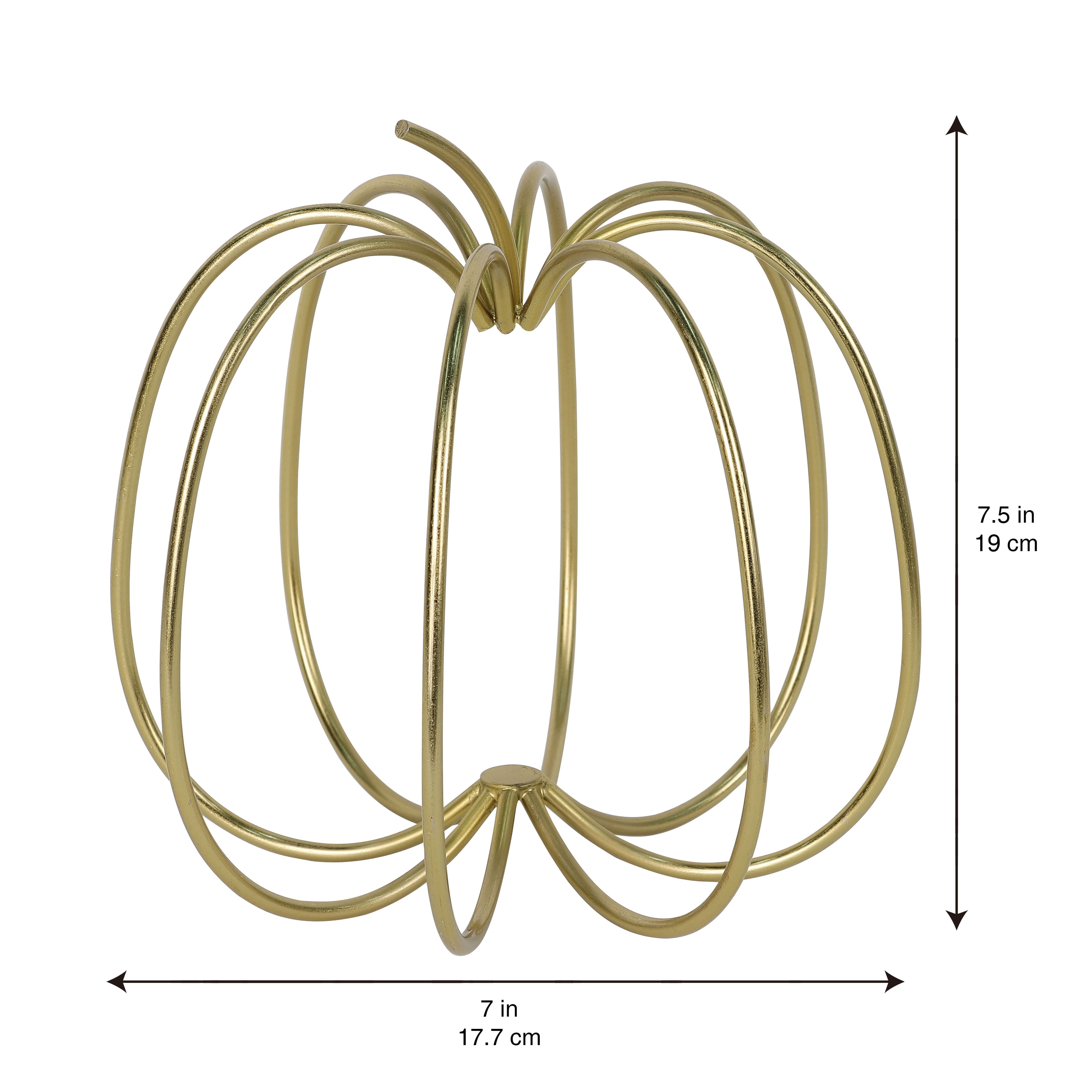 7.5&#x22; Gold Metal Pumpkin Tabletop D&#xE9;cor by Ashland&#xAE;