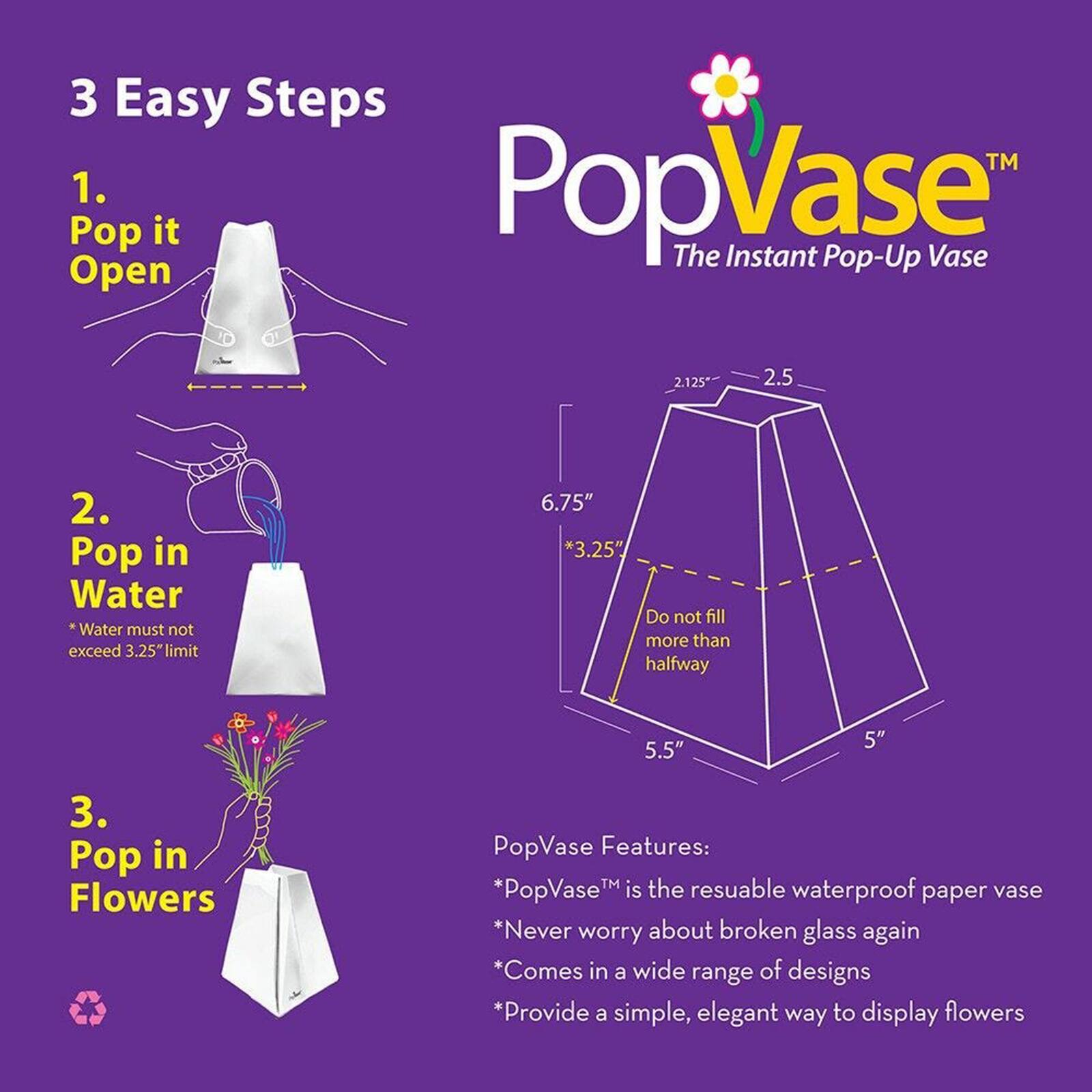 JAM Paper Pop-Up Vase Boxes
