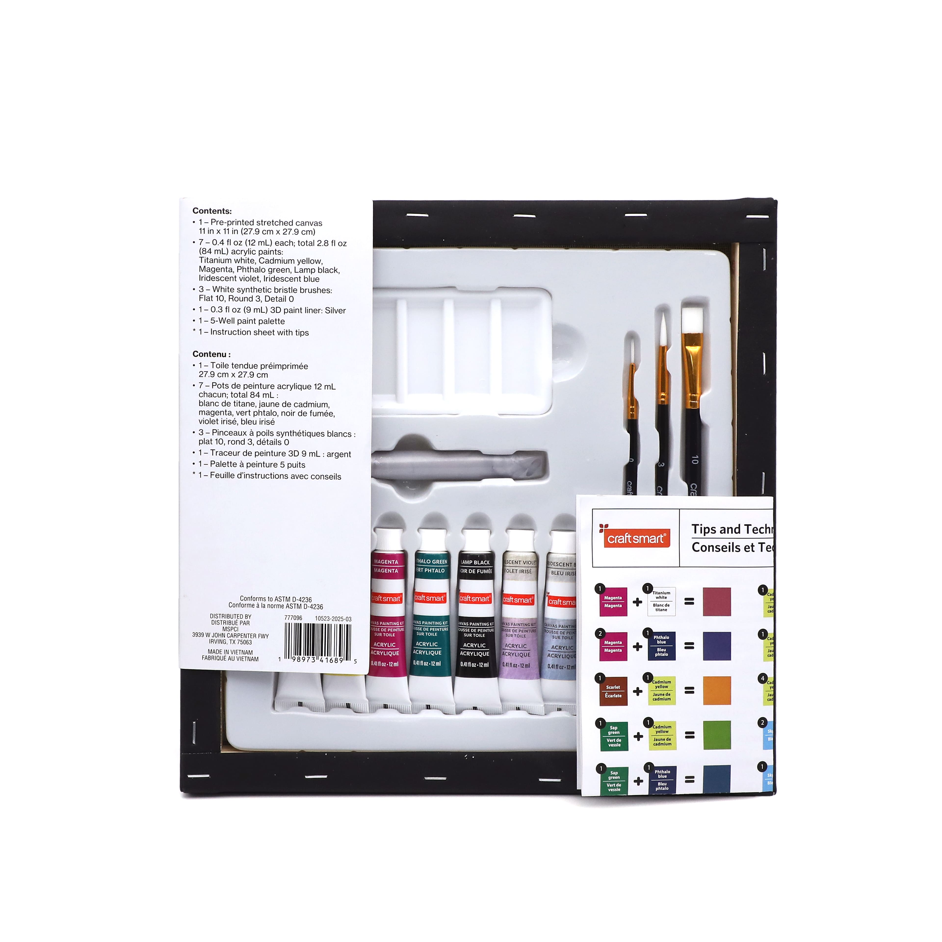 11&#x22; x 11&#x22; Spider Web Canvas Painting Kit by Craft Smart&#xAE;