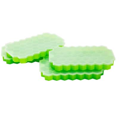 Mind Reader Green Honeycomb Silicone Freezer Tray, 4ct.