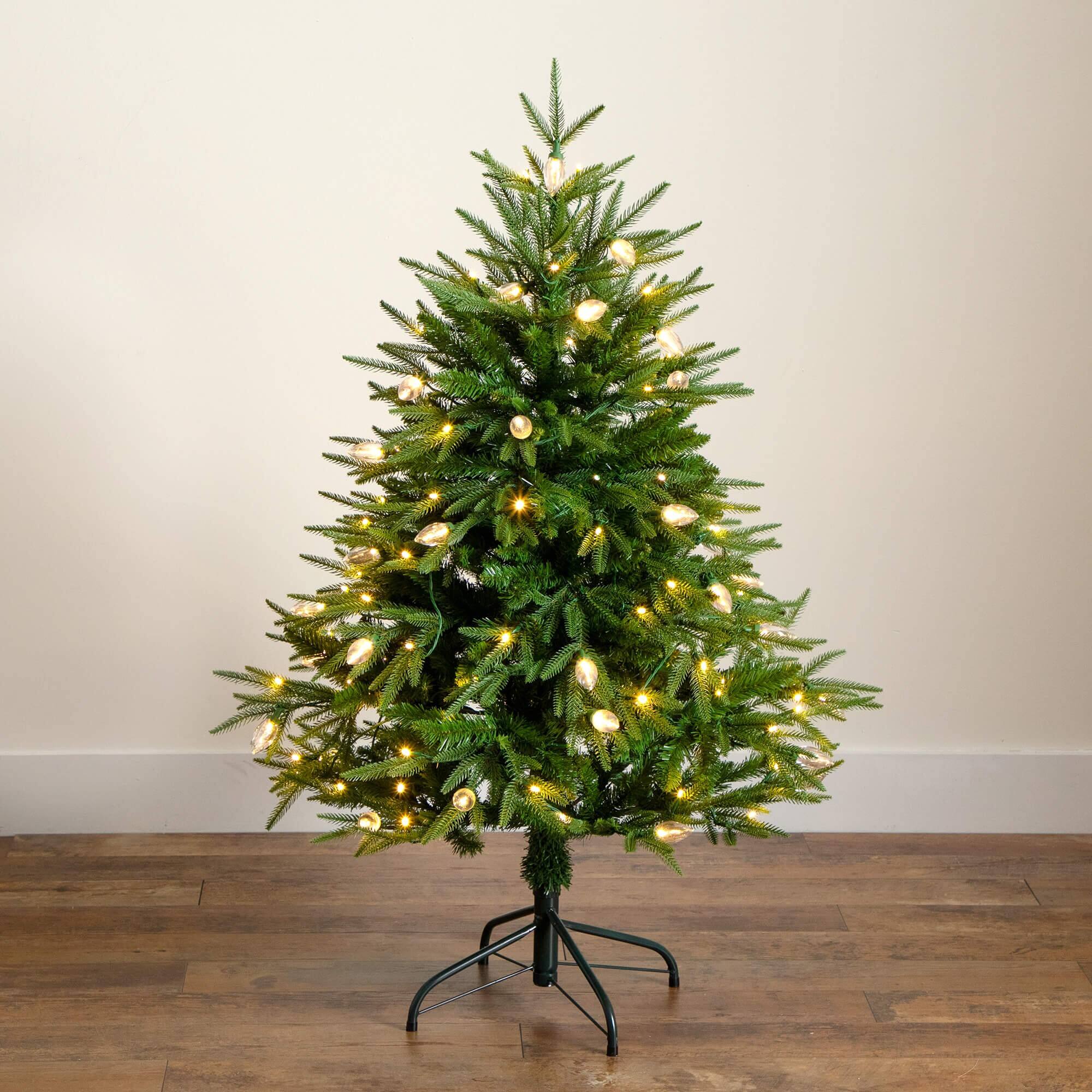 4ft. Pre-Lit Luxembourg Pine Artificial Christmas Tree, Multicolor Lights