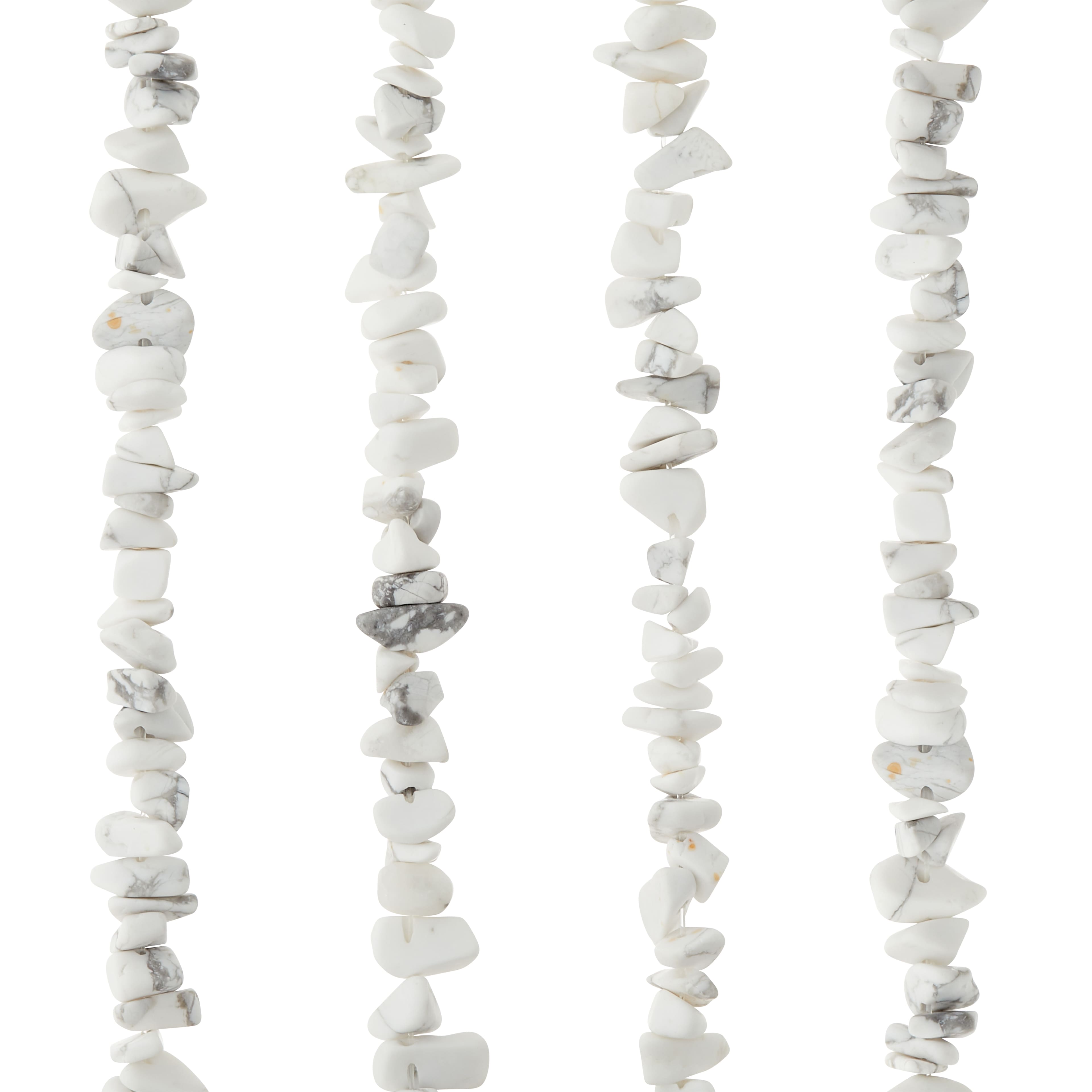 12 Pack: Matte Howlite Chip Beads by Bead Landing™