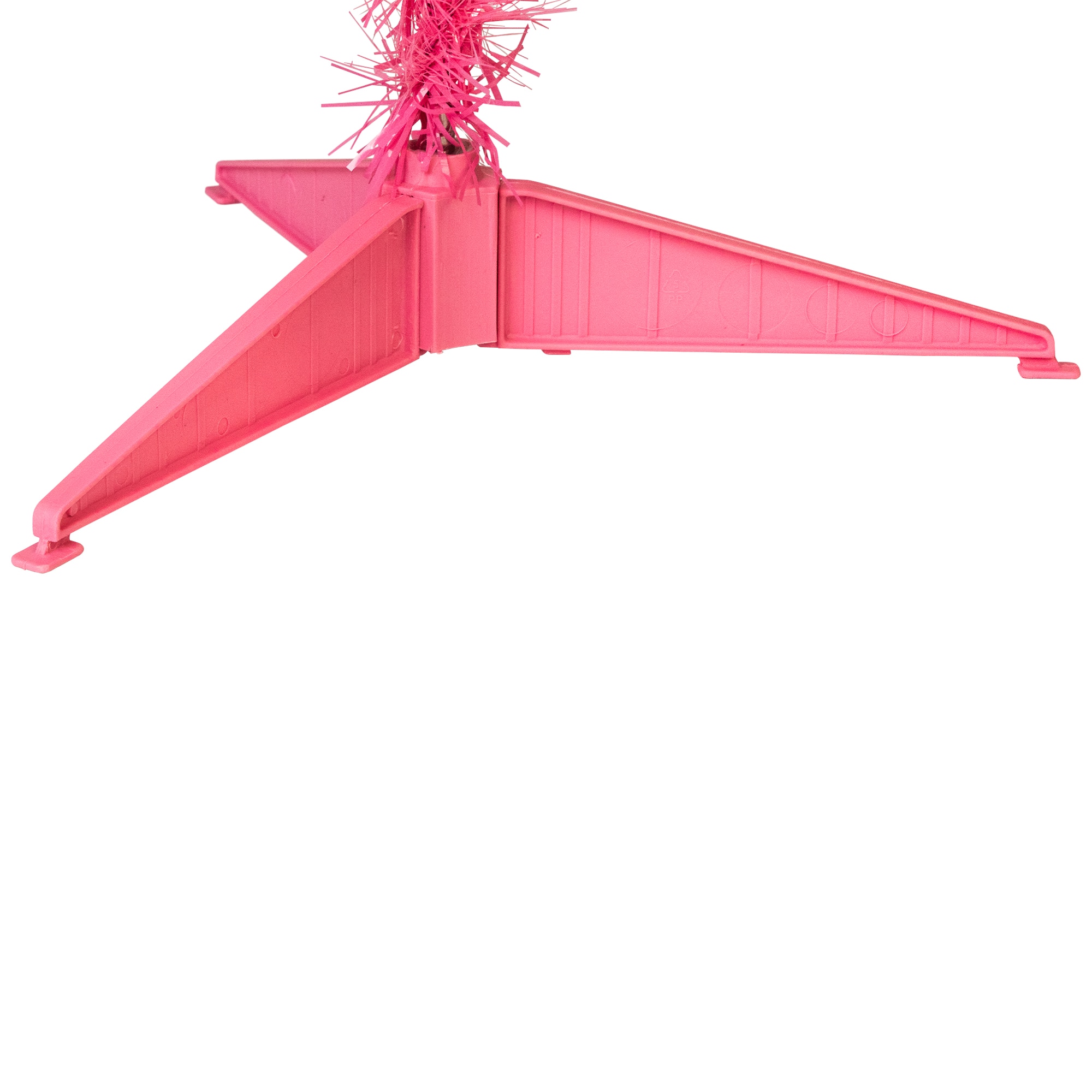 3ft. Pre-Lit Pink Tinsel Artificial Christmas Tree, Clear Lights