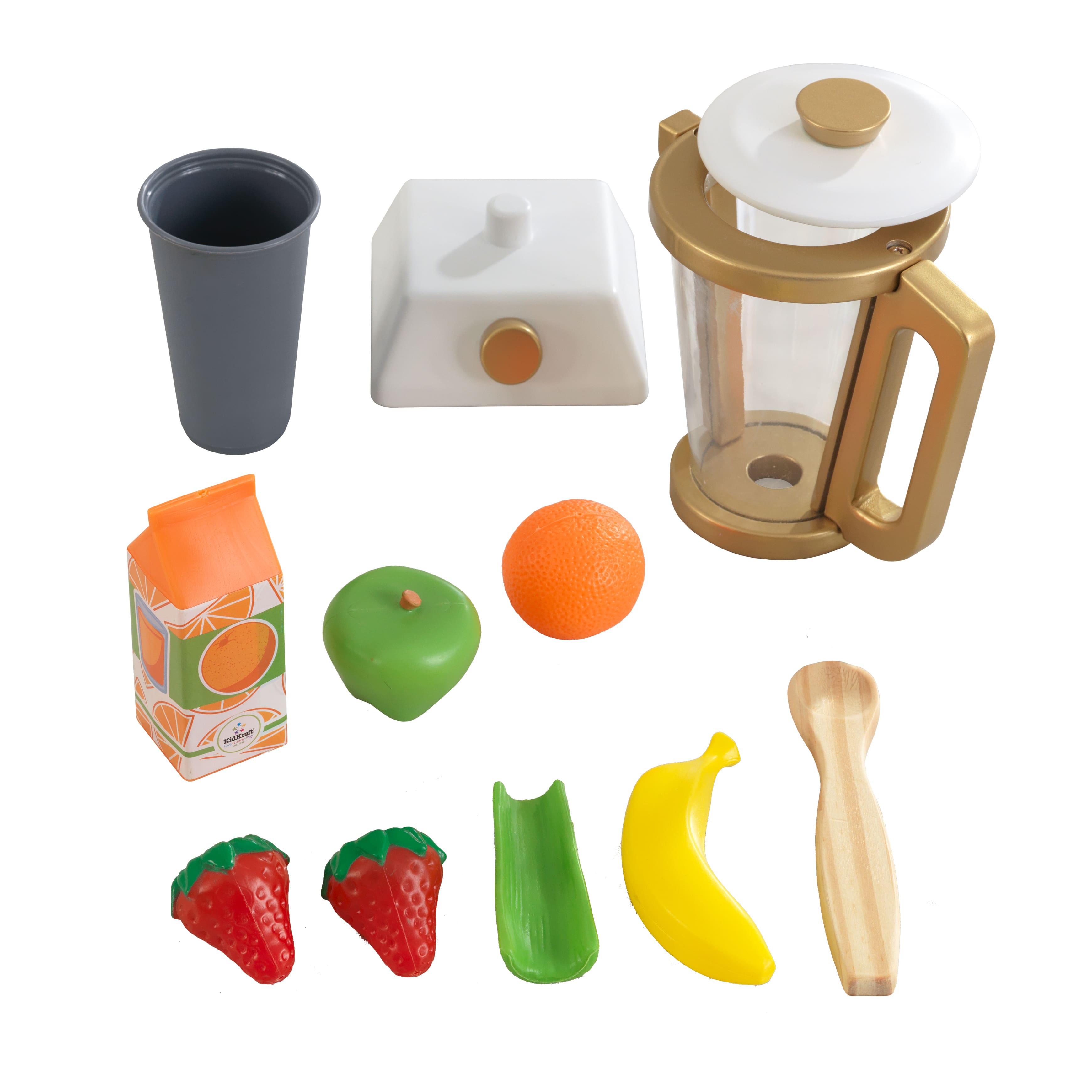 Kids' Vegetable & Fruit Smoothie Blender Play Set, Wooden Juice