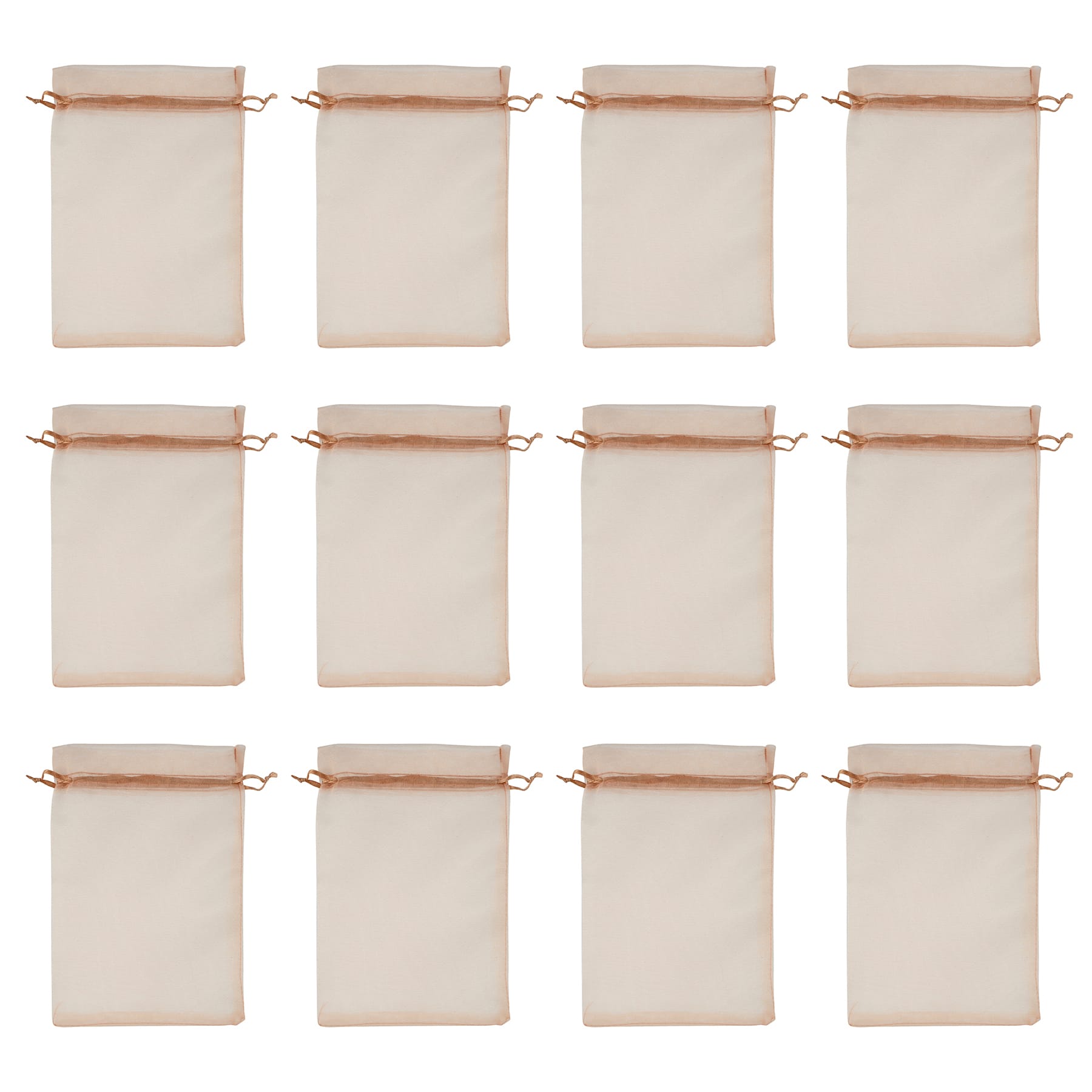 4.5&#x22; x 7&#x22; Gold Organza Favor Bags, 12ct. by Celebrate It&#x2122;